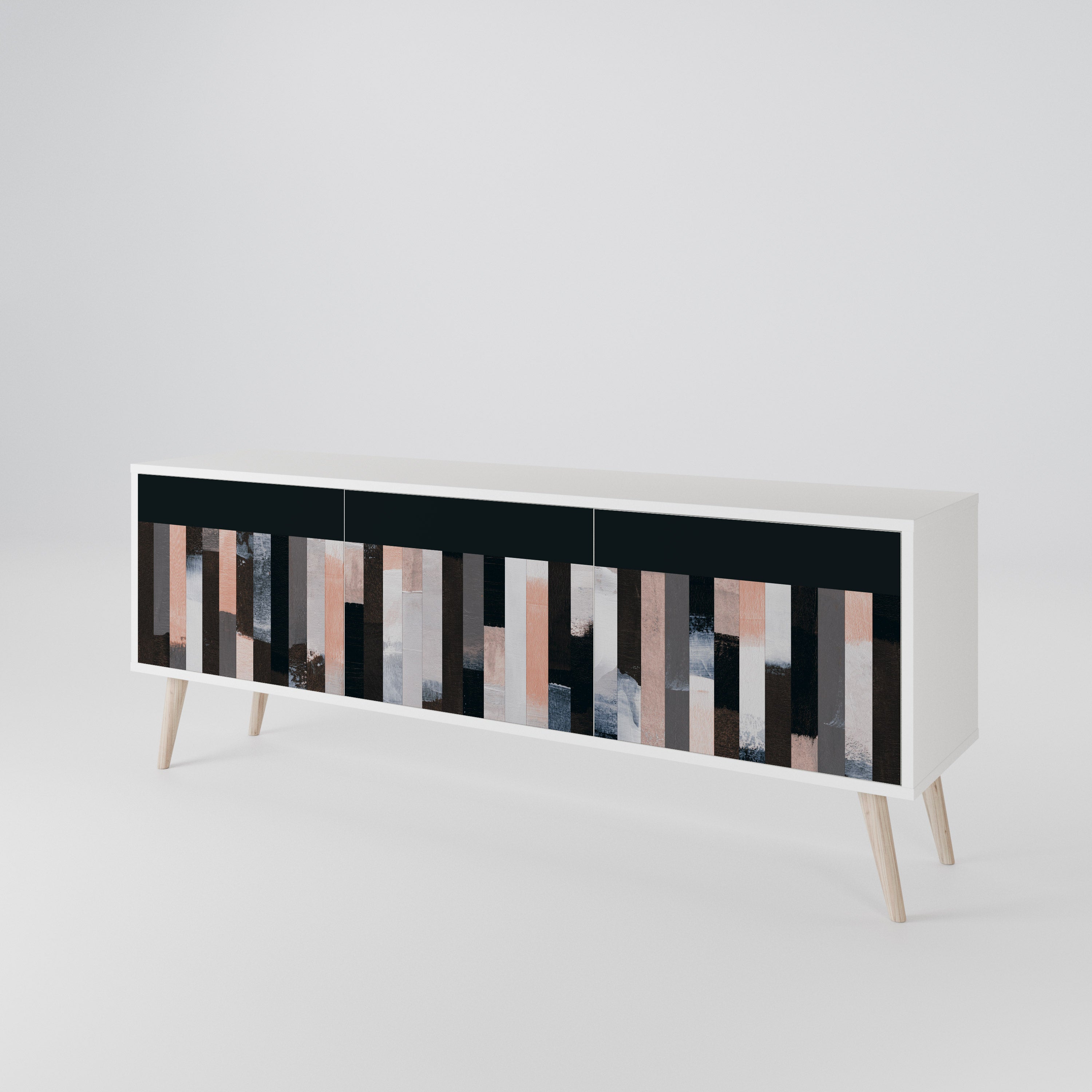 COLLAGE OF RECTANGLES Έπιπλο τηλεόρασης 3-θυρών