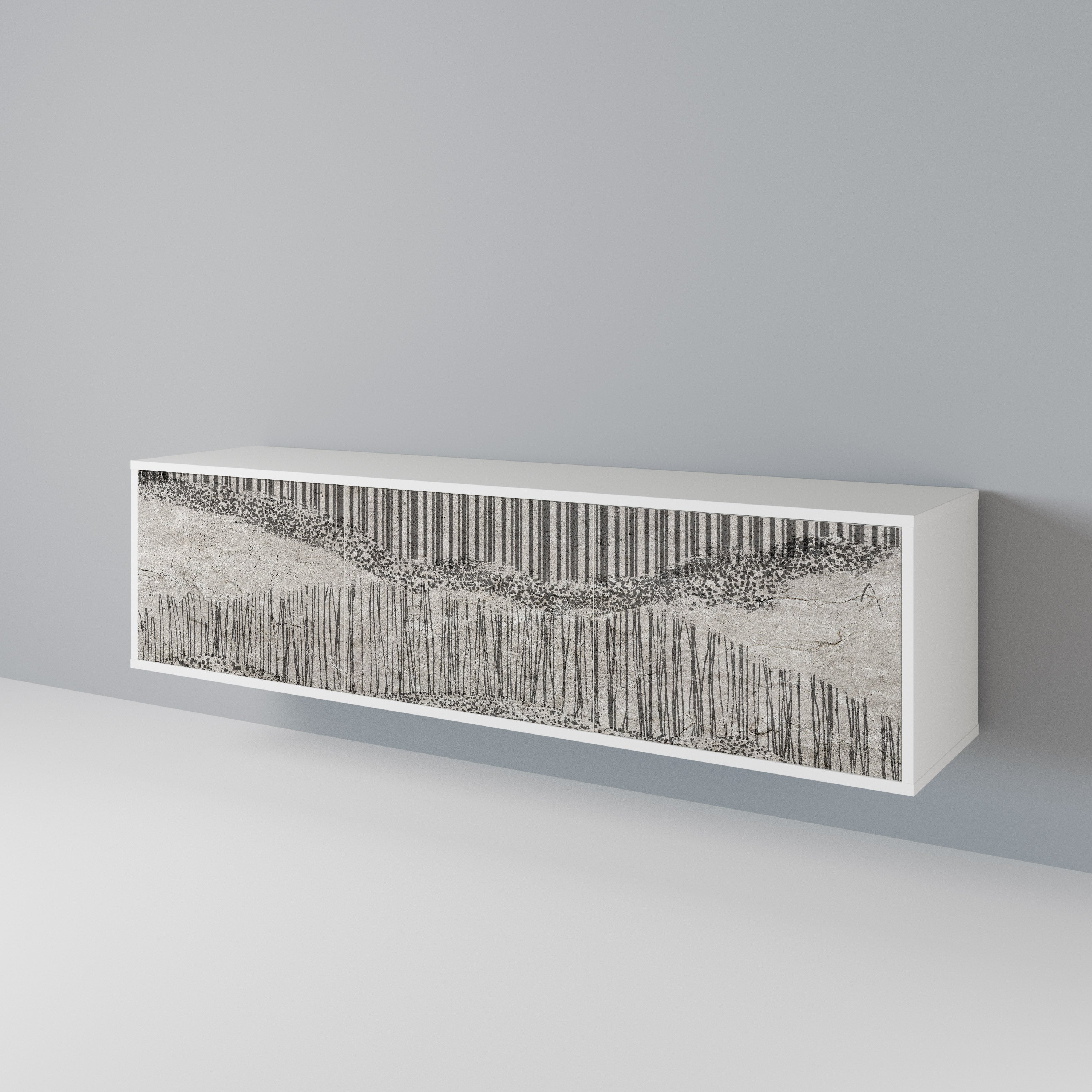 GRAIN LINES 3-Door TV Cabinet