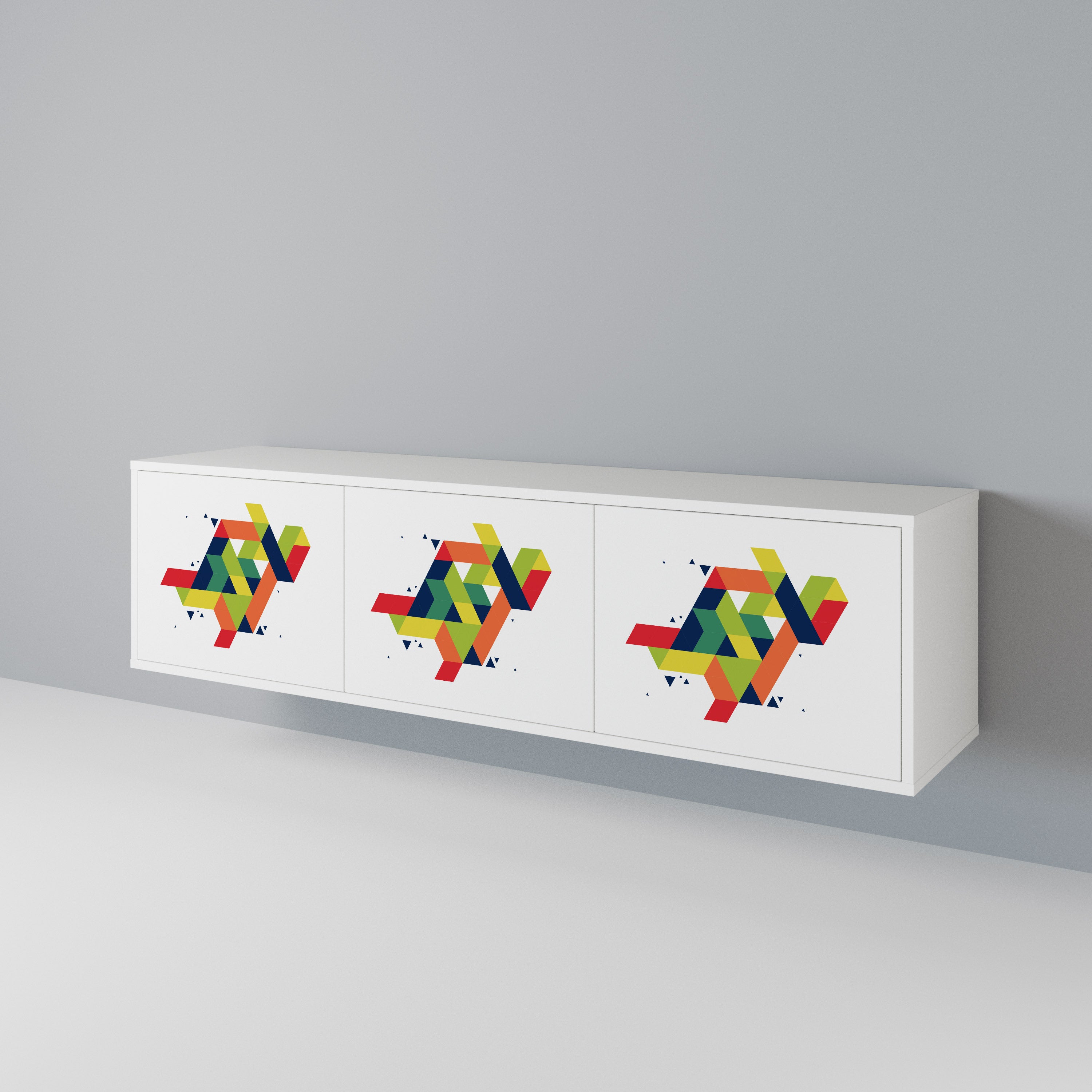 FUTURE SIGN 3-Door TV Cabinet