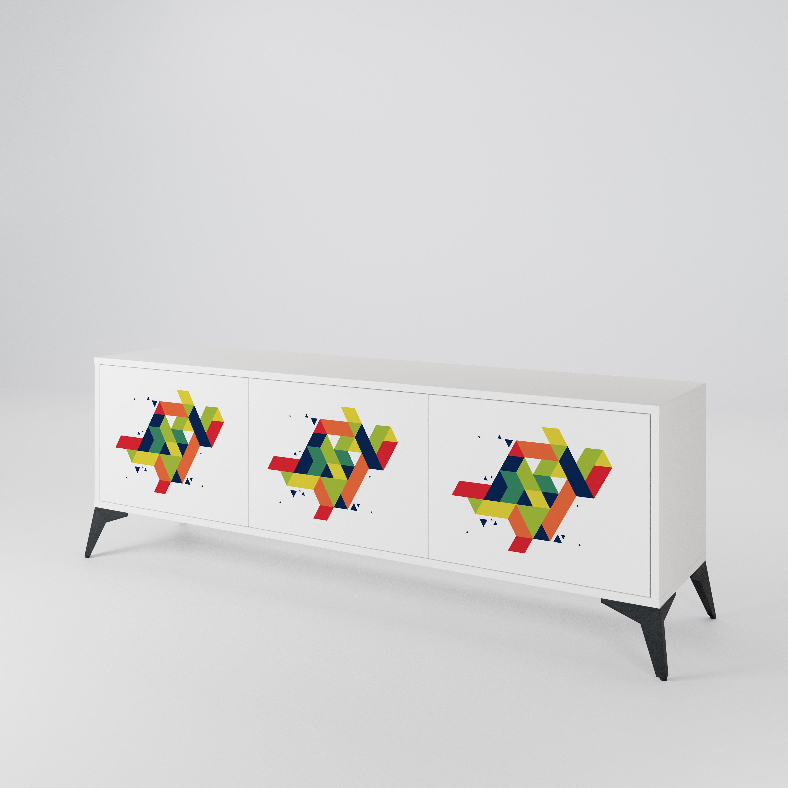 FUTURE SIGN 3-Door TV Cabinet