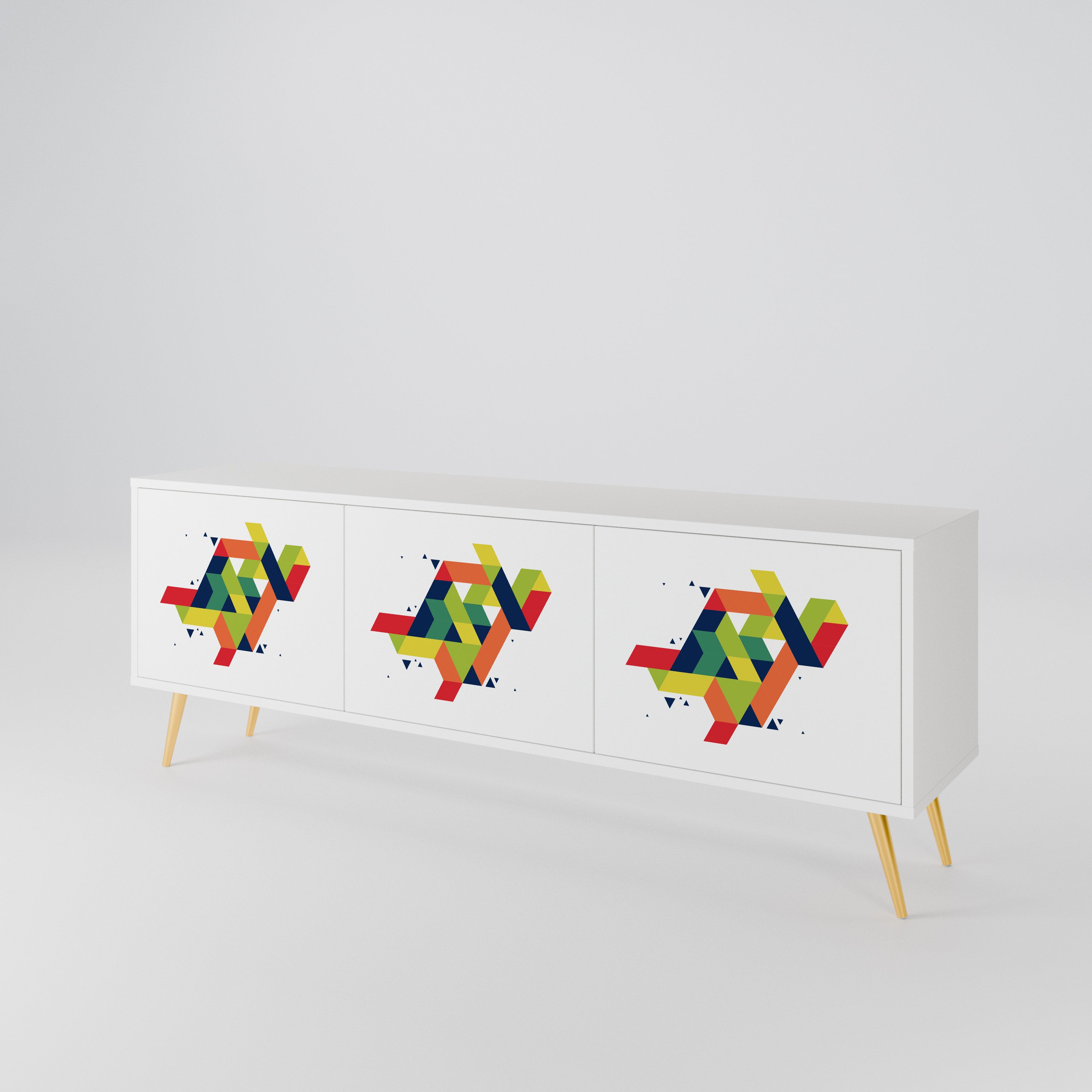 FUTURE SIGN 3-Door TV Cabinet