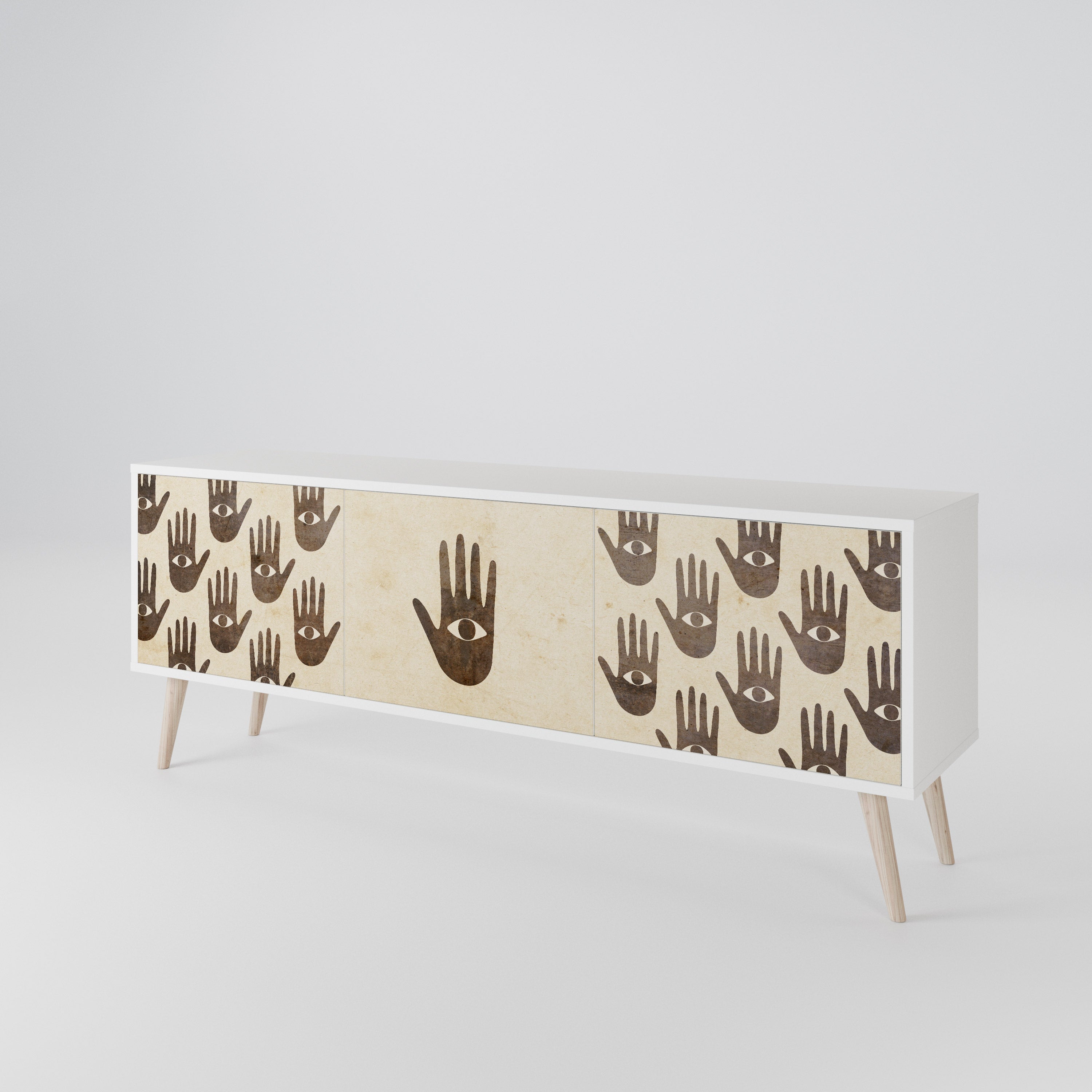 SEE MORE 3-Door TV Cabinet