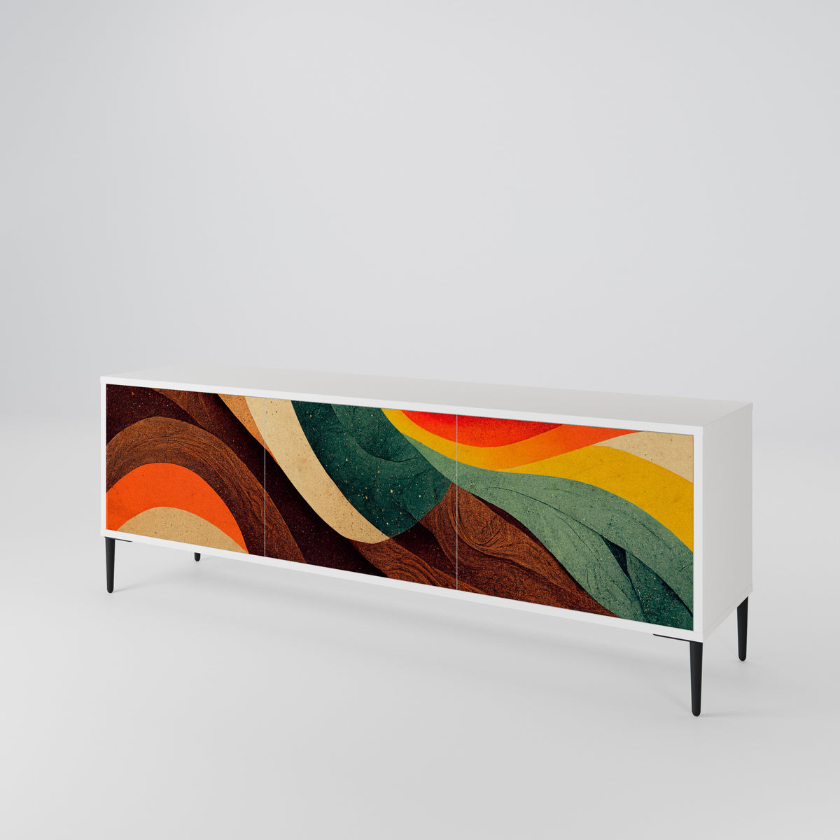 COLORFUL STRANDS 3-Door TV Cabinet