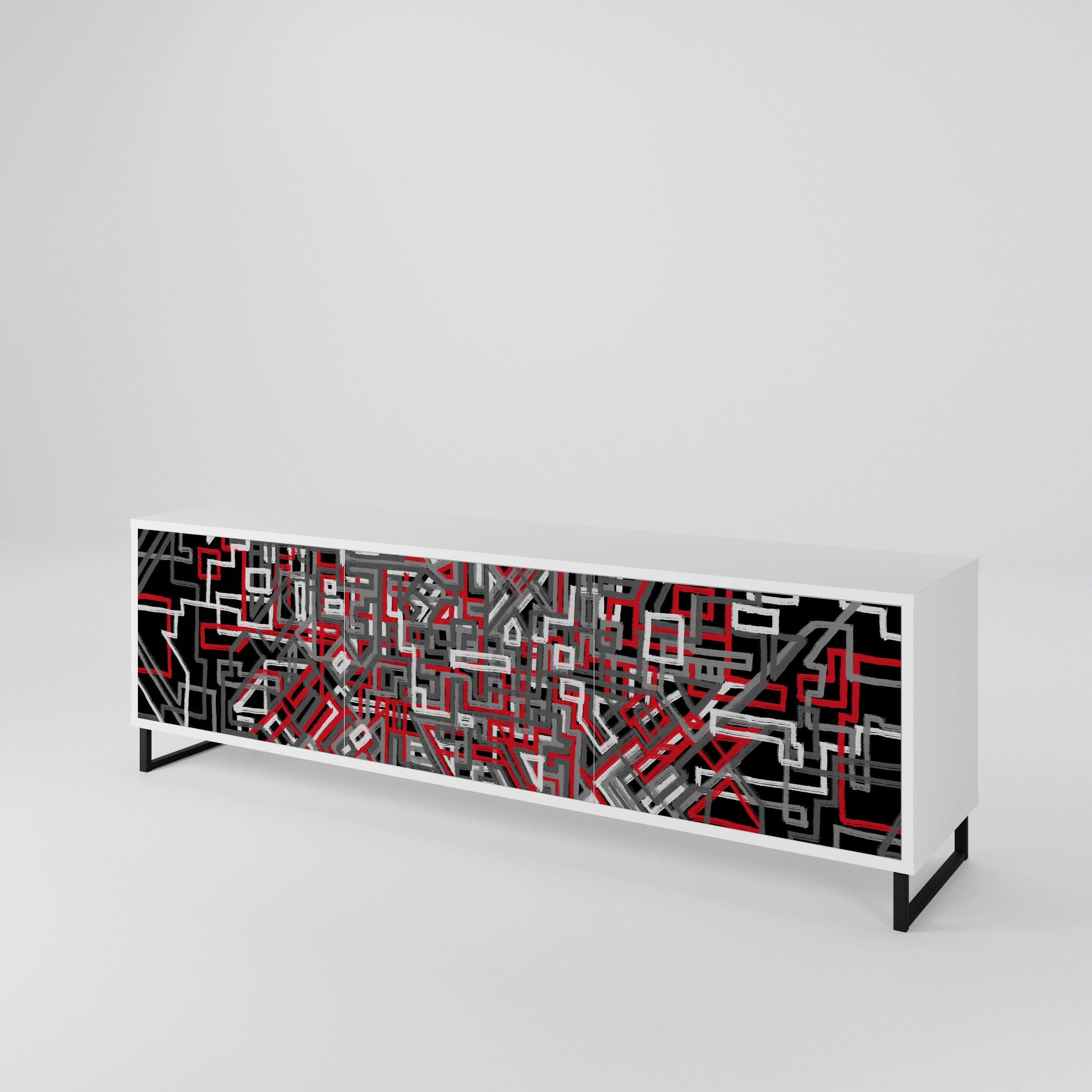 BROKEN LINES 3-Door TV Cabinet