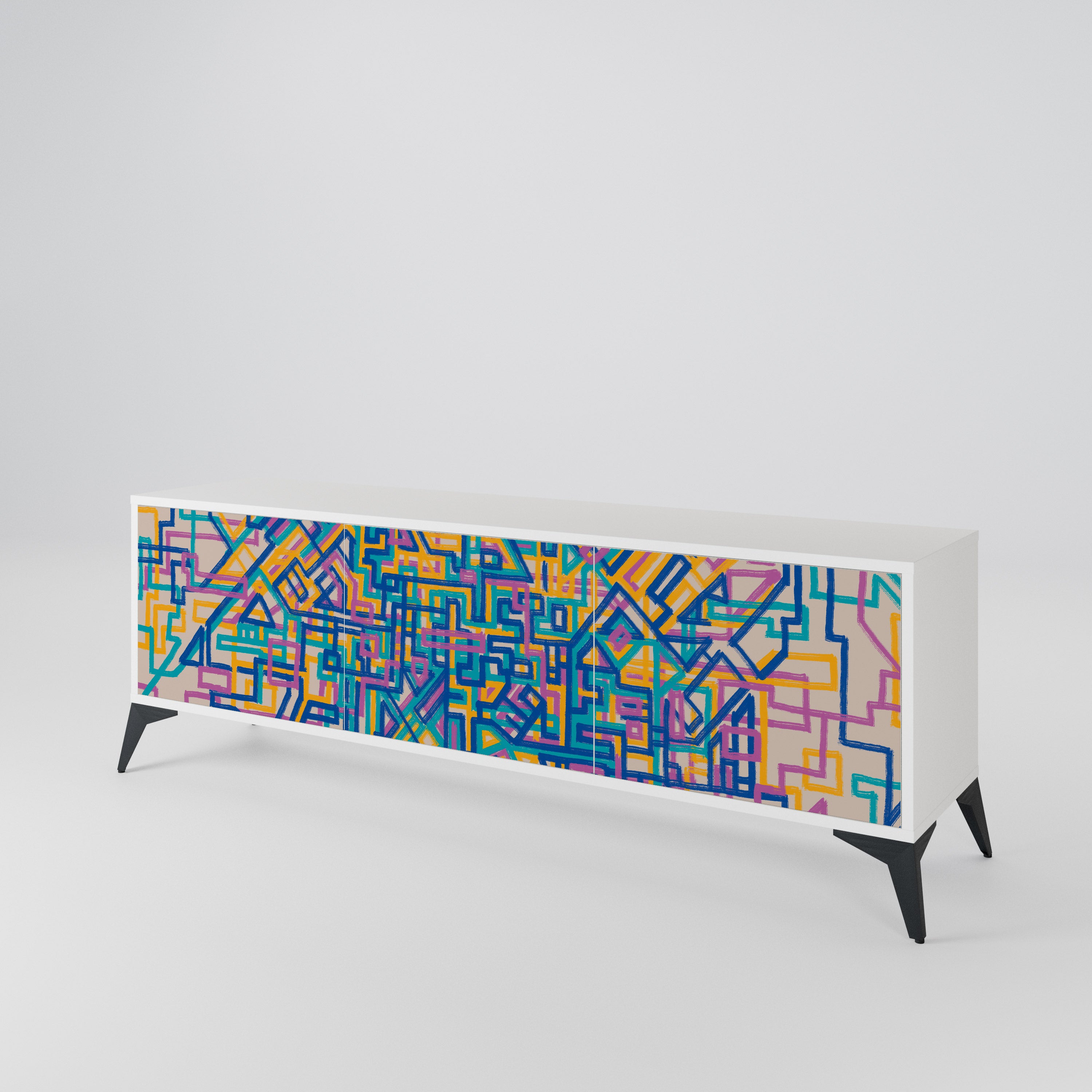 MEMORIES MAP 3-Door TV Cabinet
