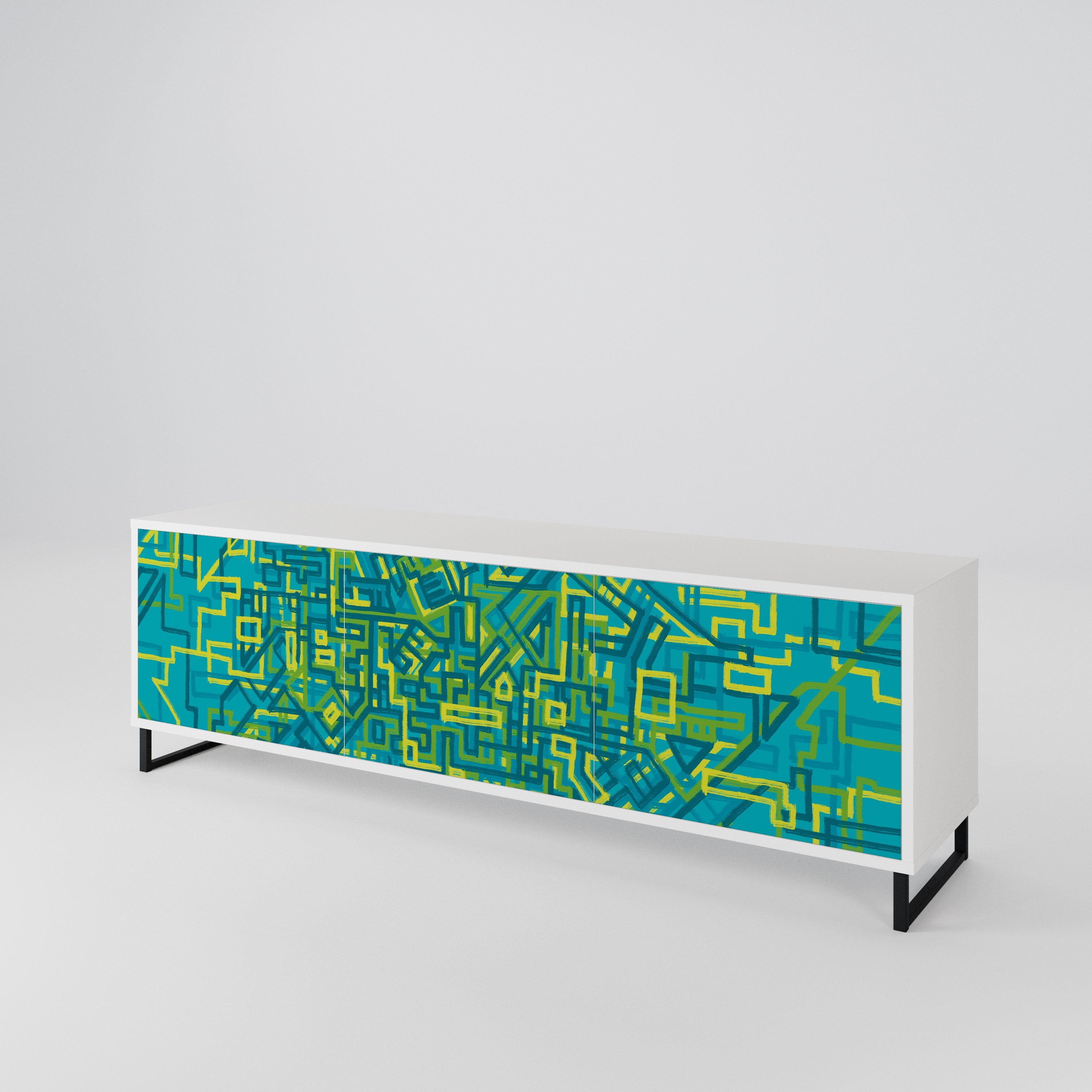 NOSTALGIC MEMORIES 3-Door TV Cabinet