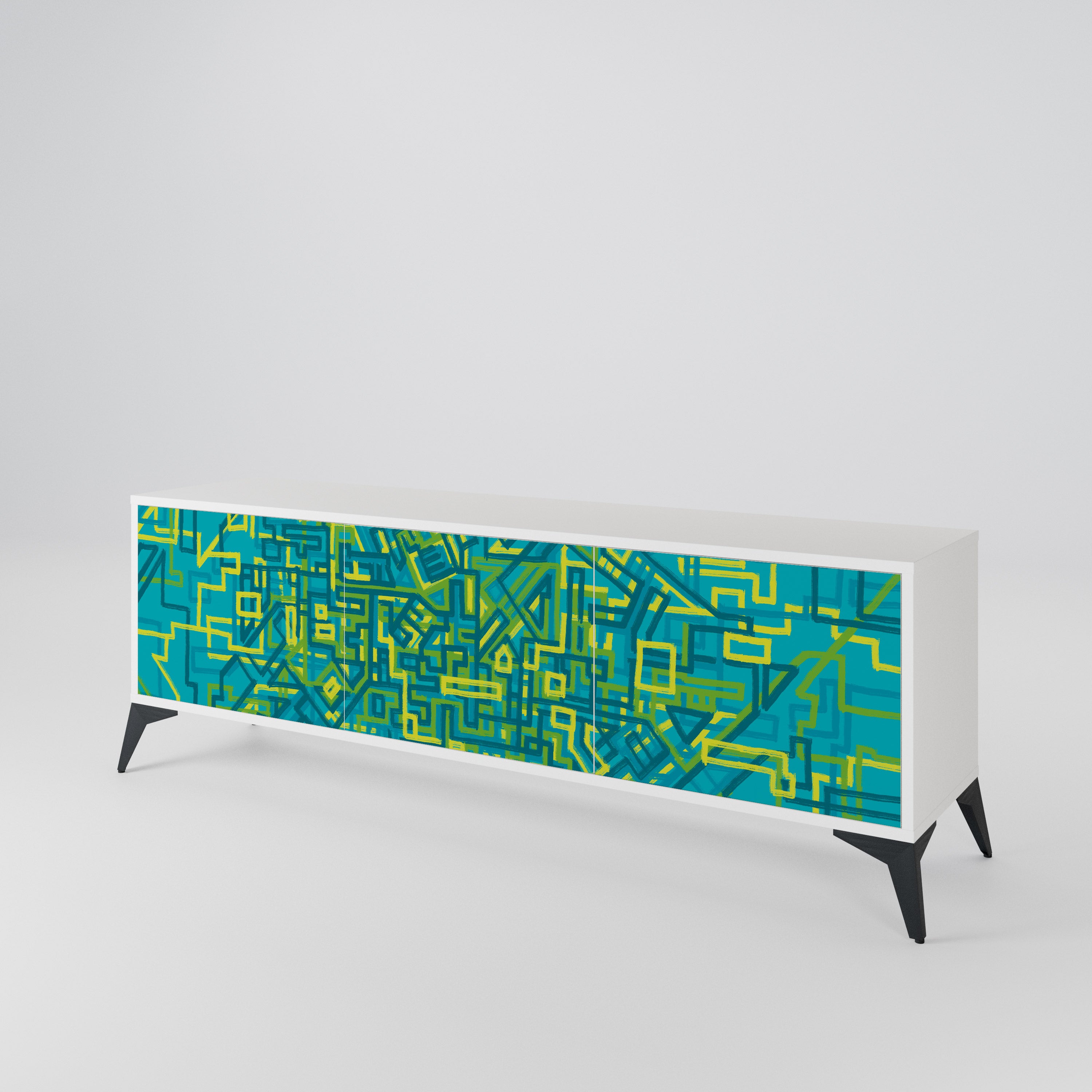 NOSTALGIC MEMORIES 3-Door TV Cabinet
