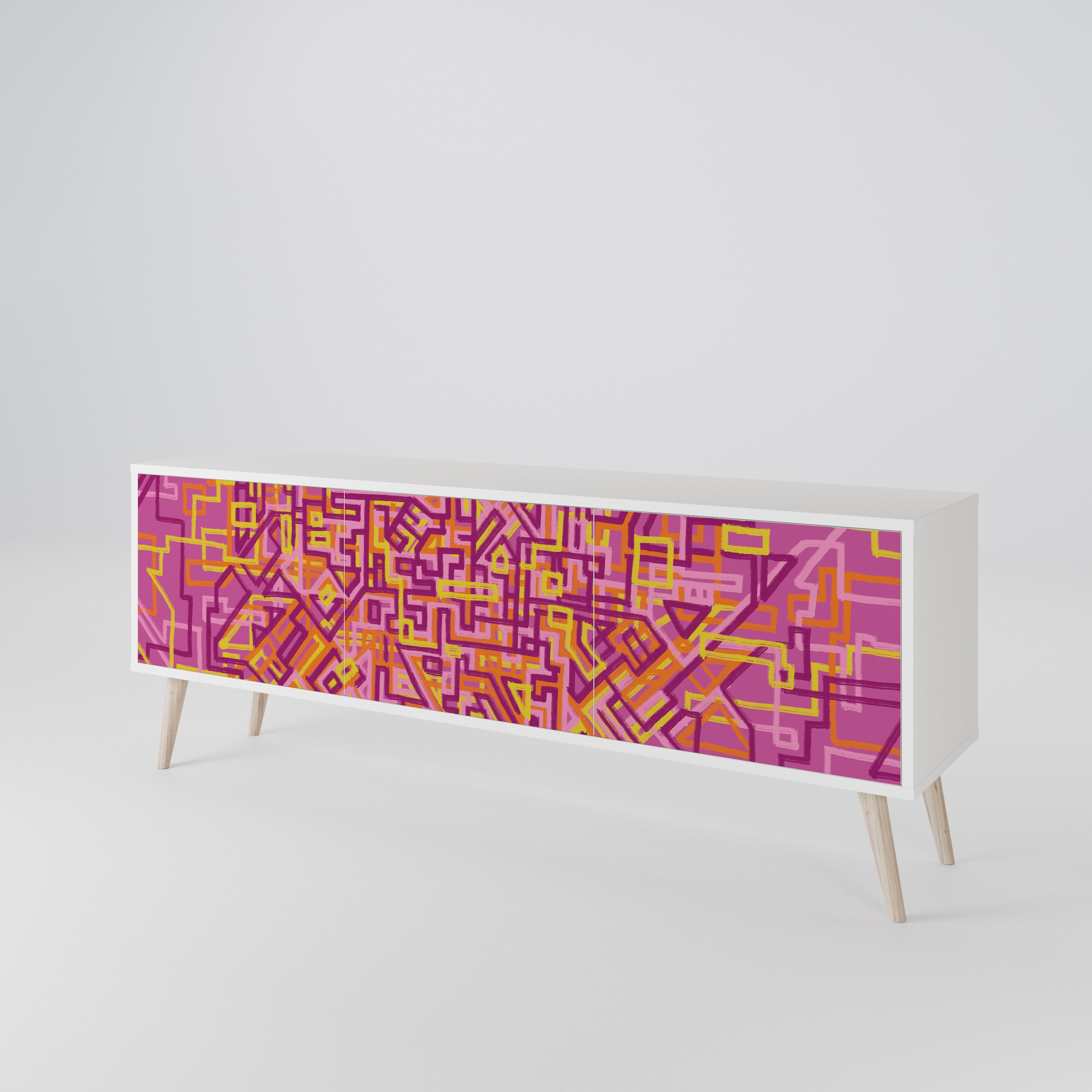 LOVELY MEMORIES 3-Door TV Cabinet