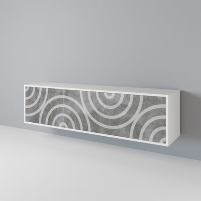 CIRCLE CONCRETE 3-Door TV Cabinet