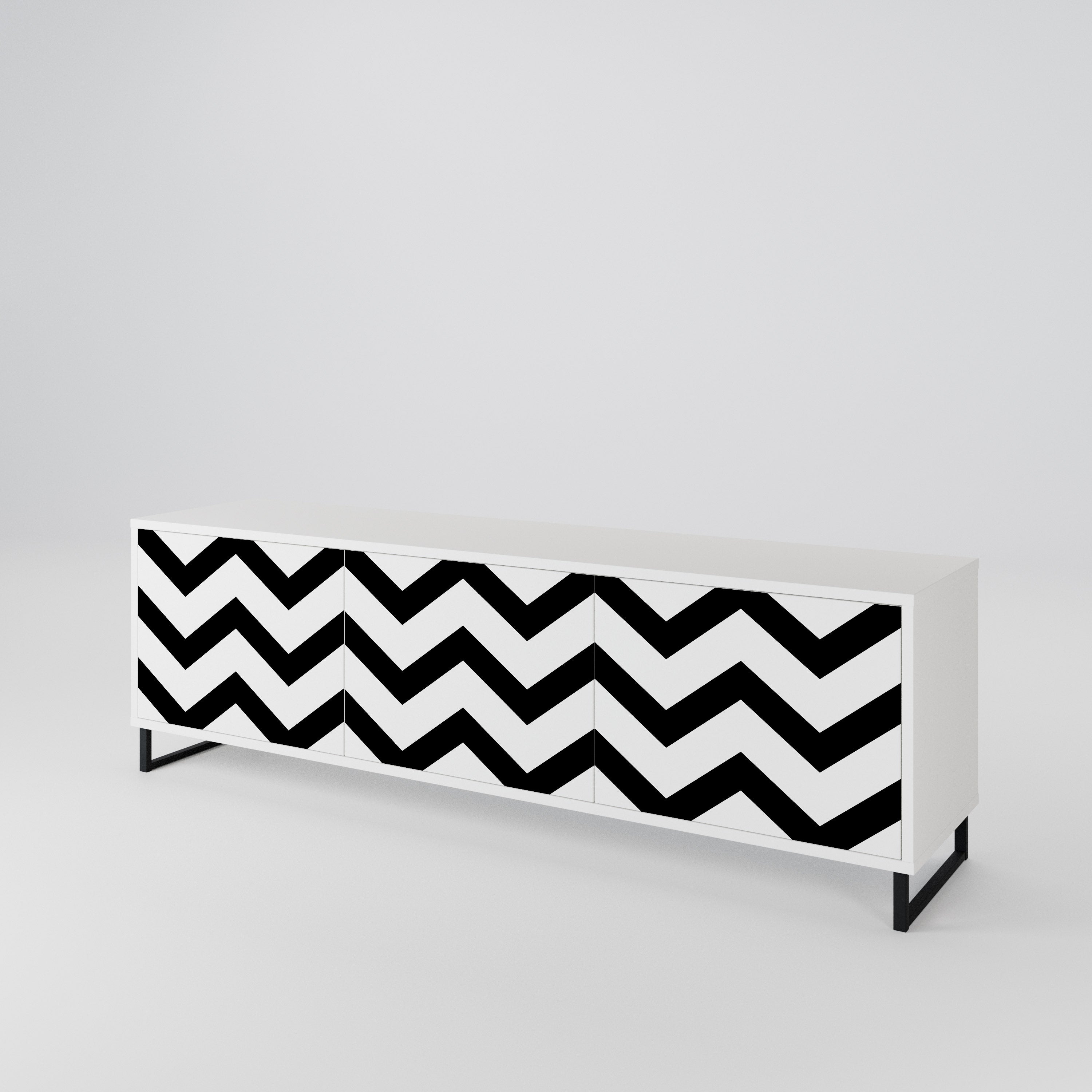 CLASSIC ZIG ZAG 3-Door TV Cabinet