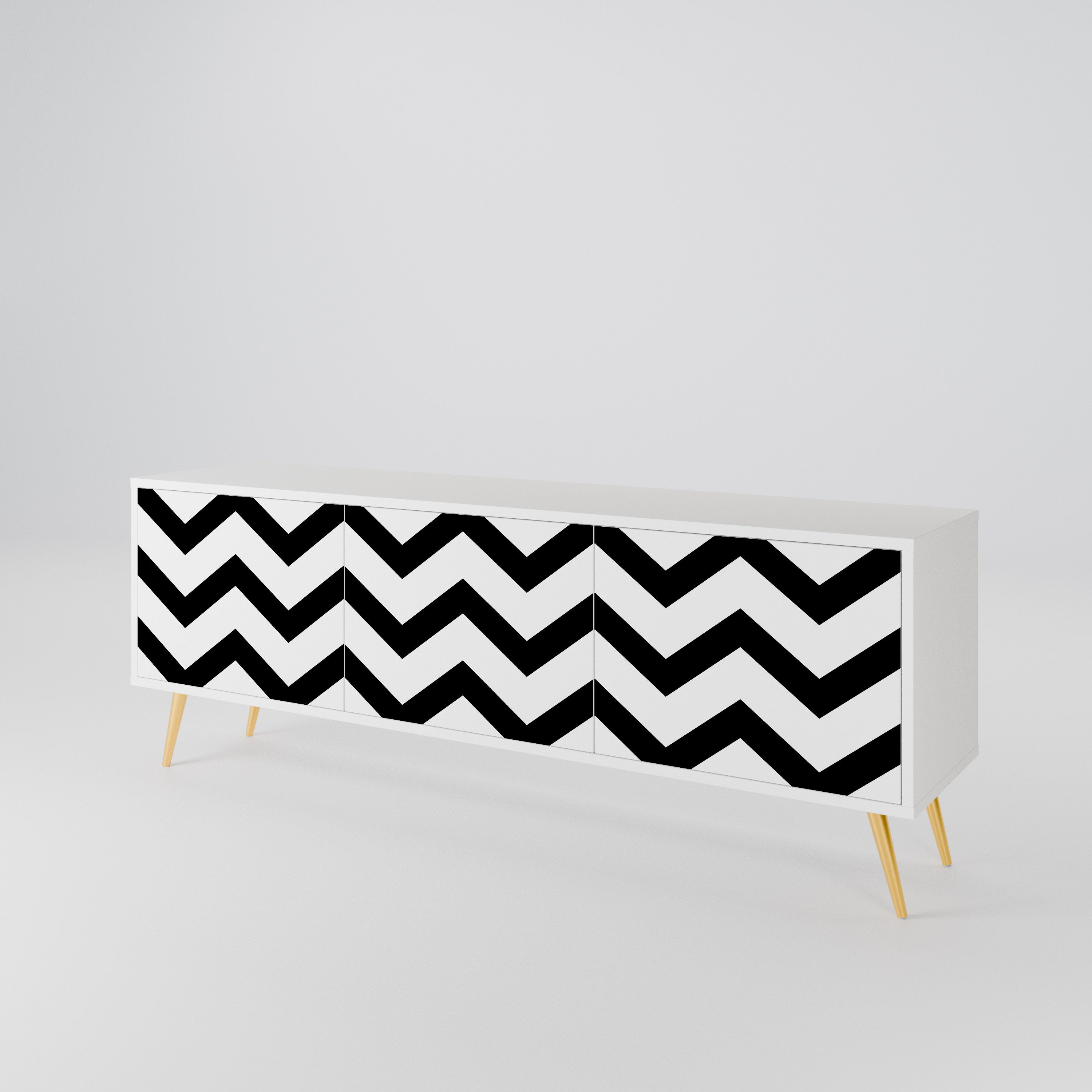 CLASSIC ZIG ZAG 3-Door TV Cabinet