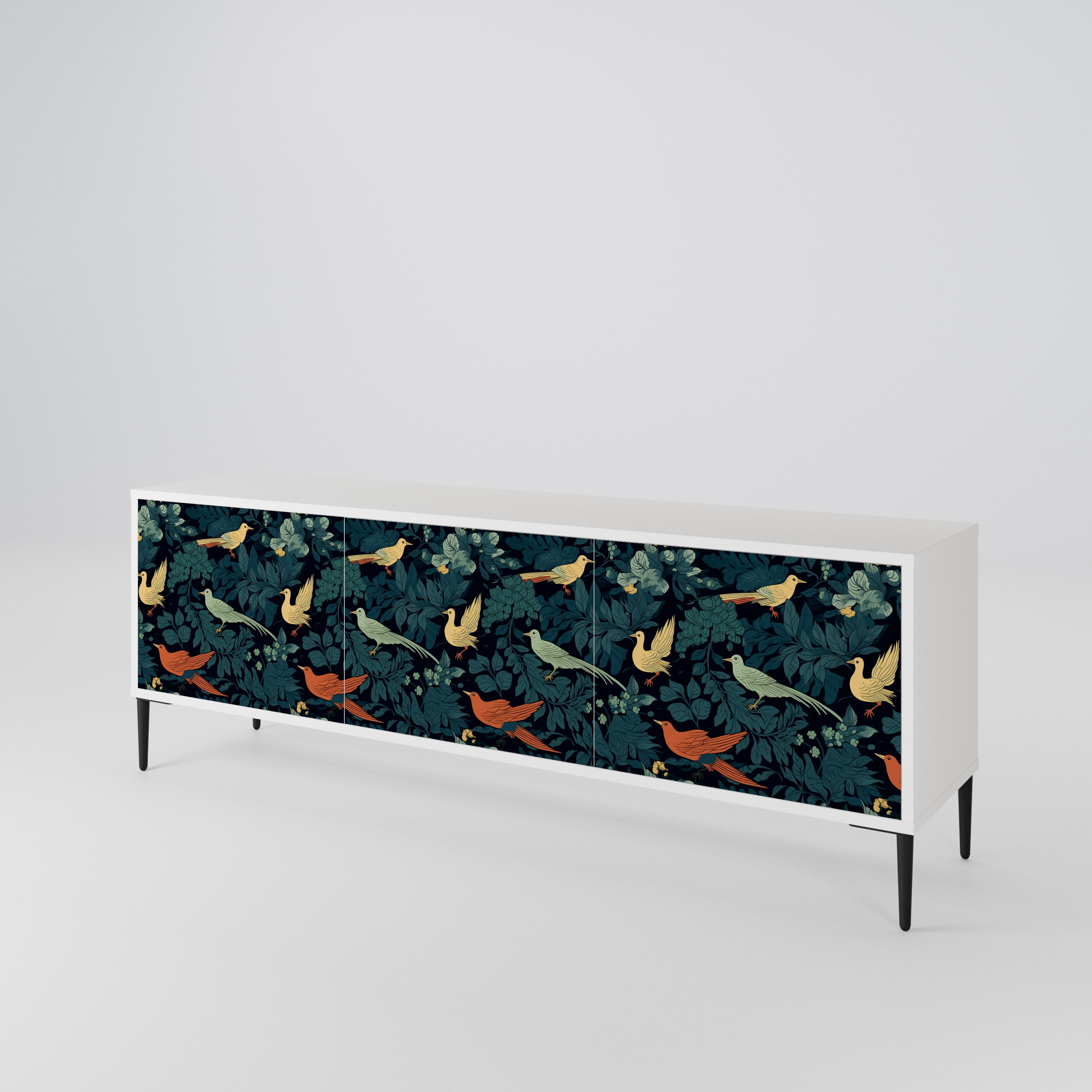 FOWL ORNAMENT 3-Door TV Cabinet