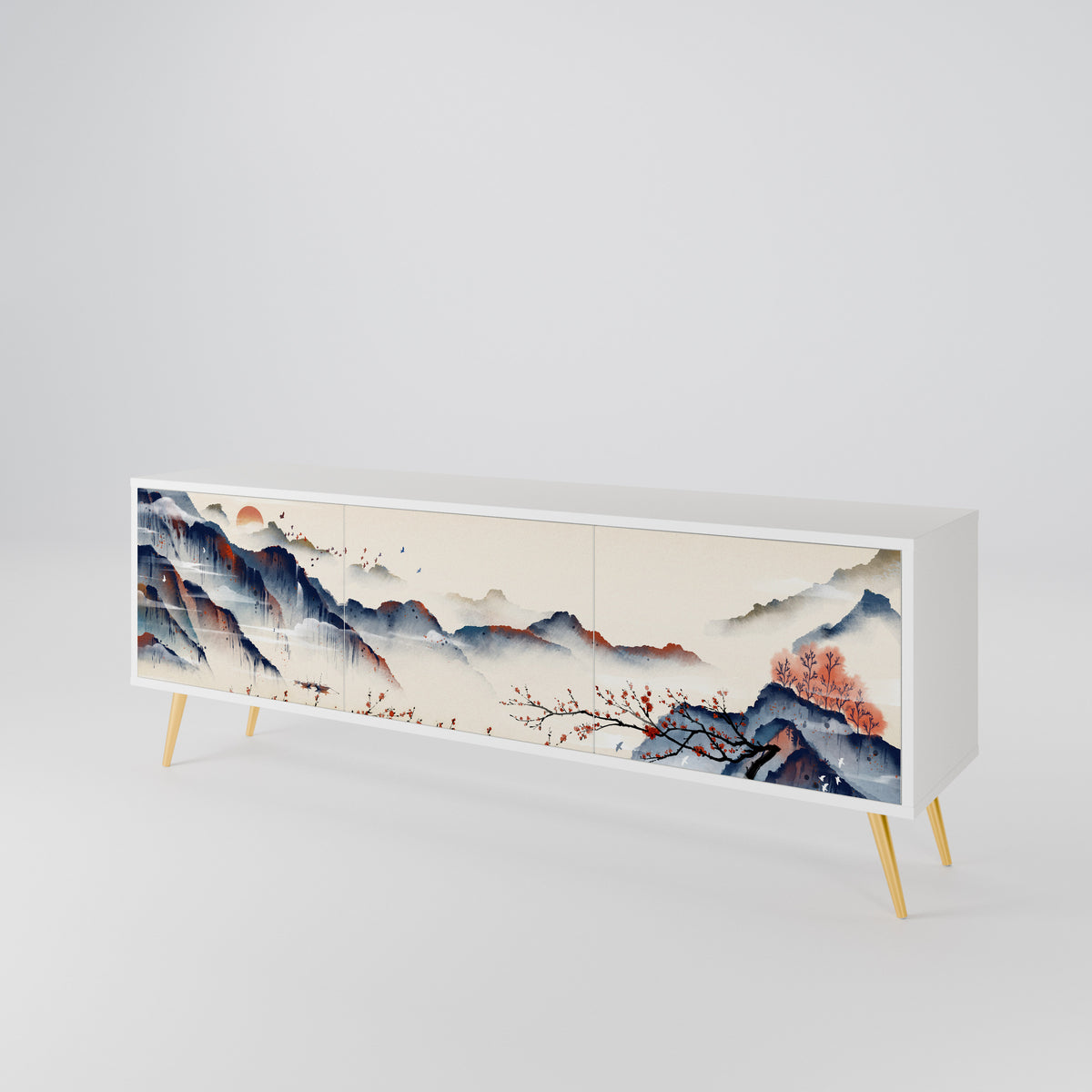 JAPANESE LANDSCAPE Έπιπλο τηλεόρασης 3-θυρών