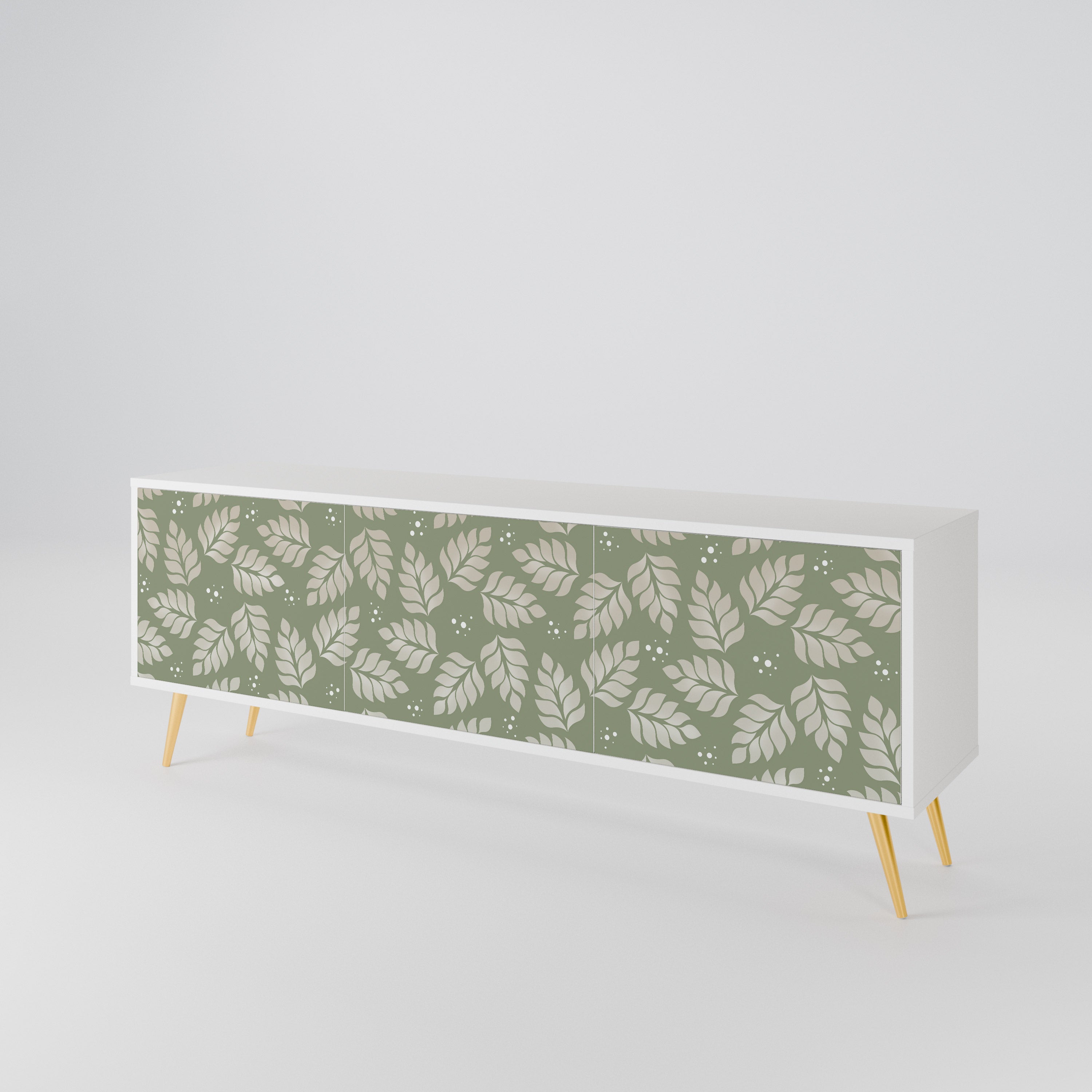 LEAVES ON GREEN 3-Door TV Cabinet
