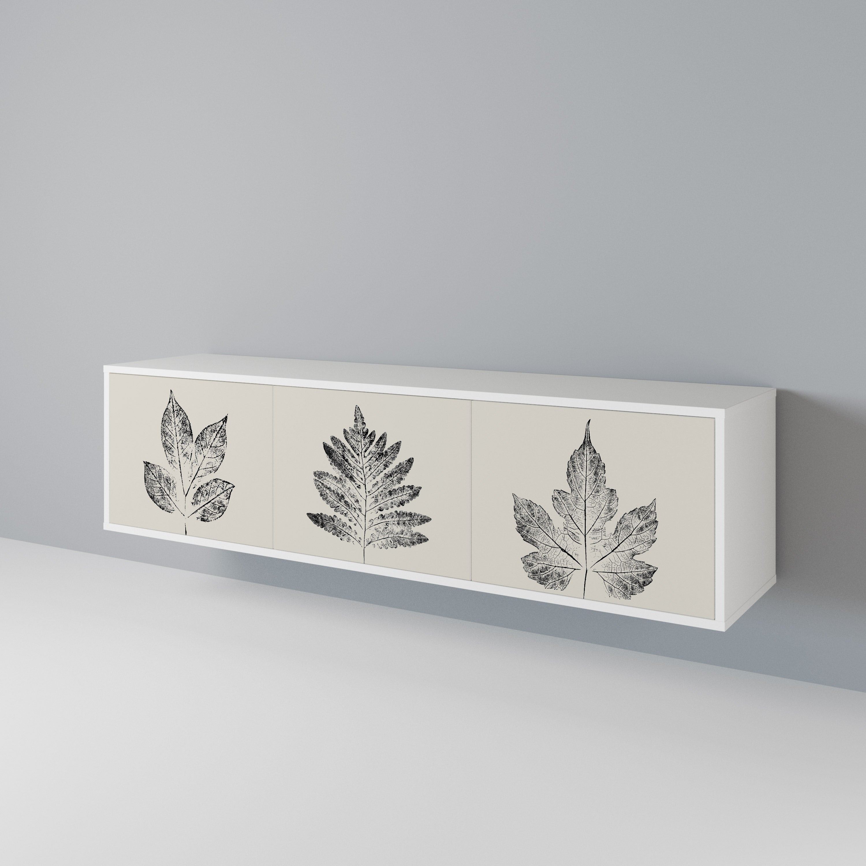 LEAFY STAMPS 3-Door TV Cabinet