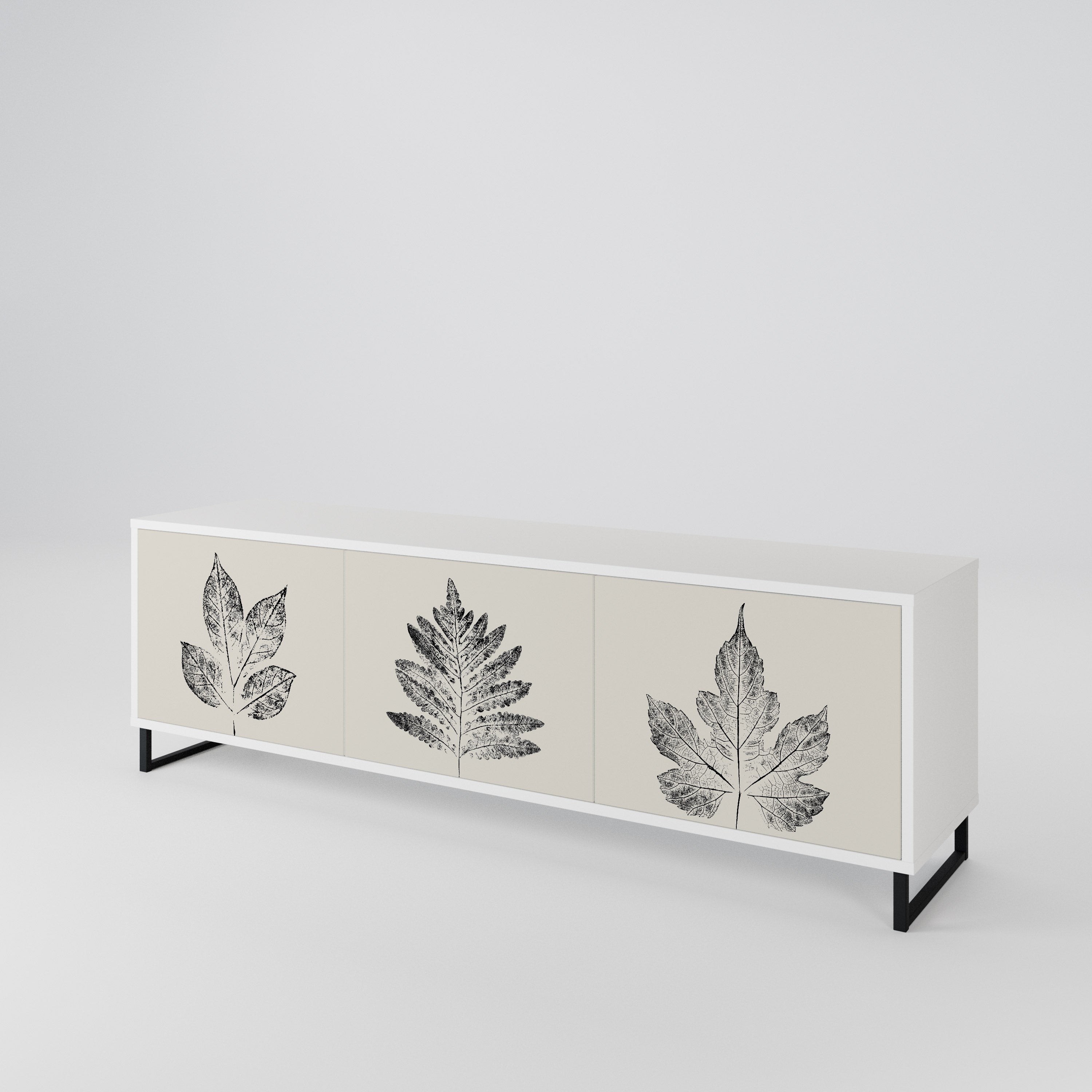 LEAFY STAMPS 3-Door TV Cabinet
