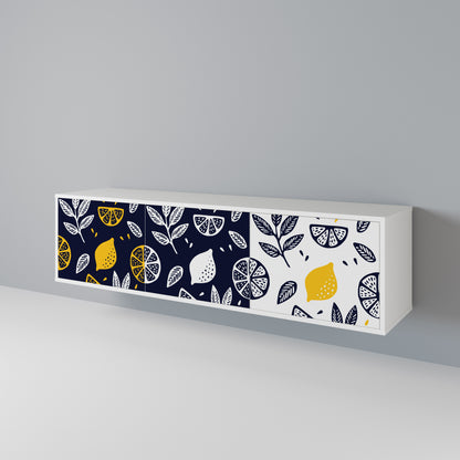 CITRUS BLACK AND WHITE Έπιπλο τηλεόρασης 3-θυρών
