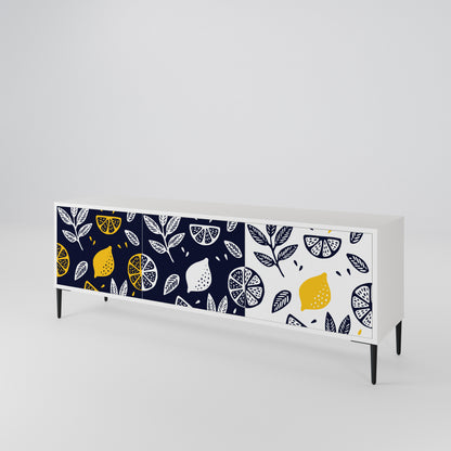 CITRUS BLACK AND WHITE Έπιπλο τηλεόρασης 3-θυρών