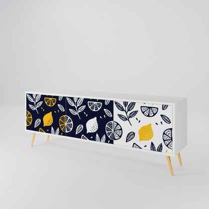 CITRUS BLACK AND WHITE Έπιπλο τηλεόρασης 3-θυρών