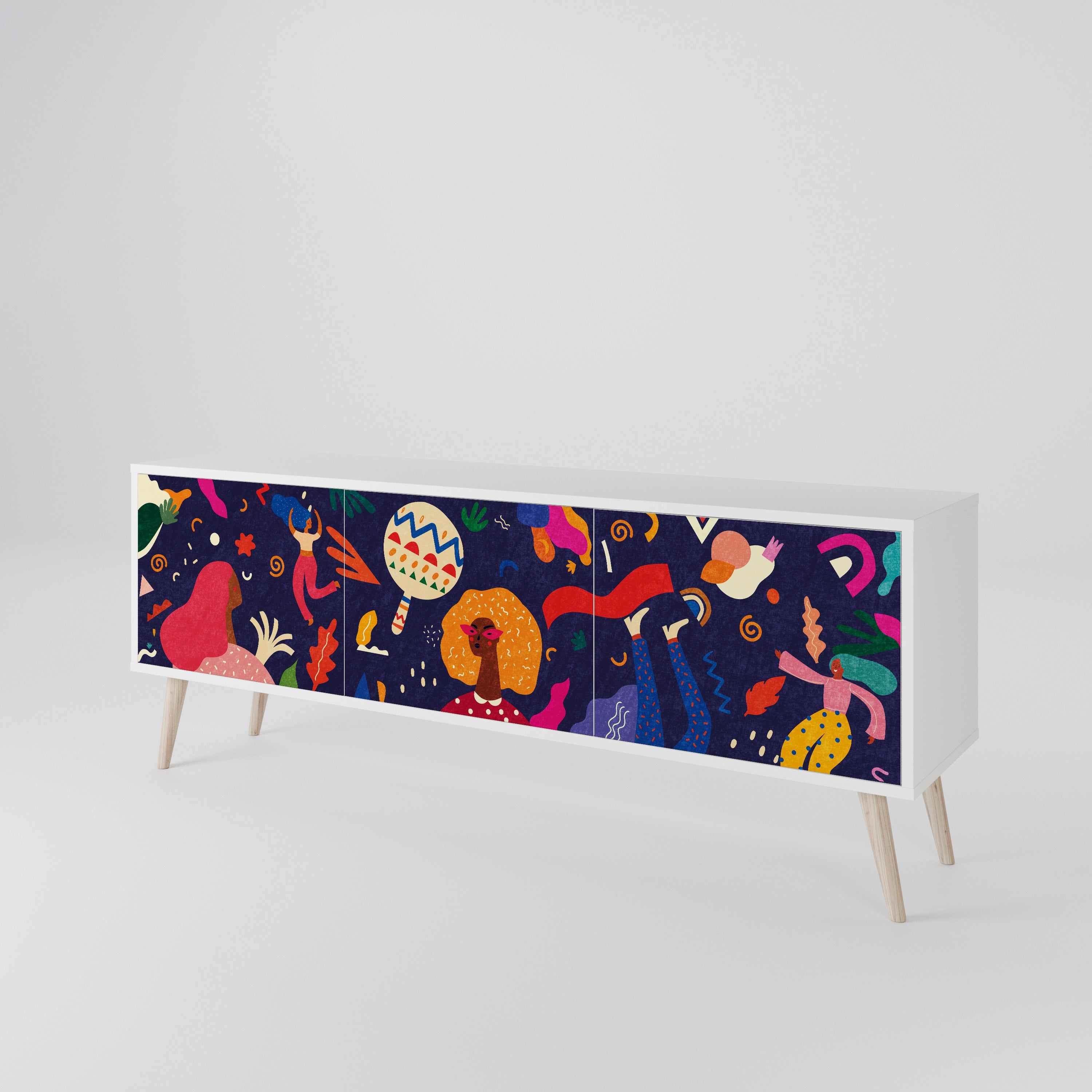 FESTIVE PLEASURES 3-Door TV Cabinet