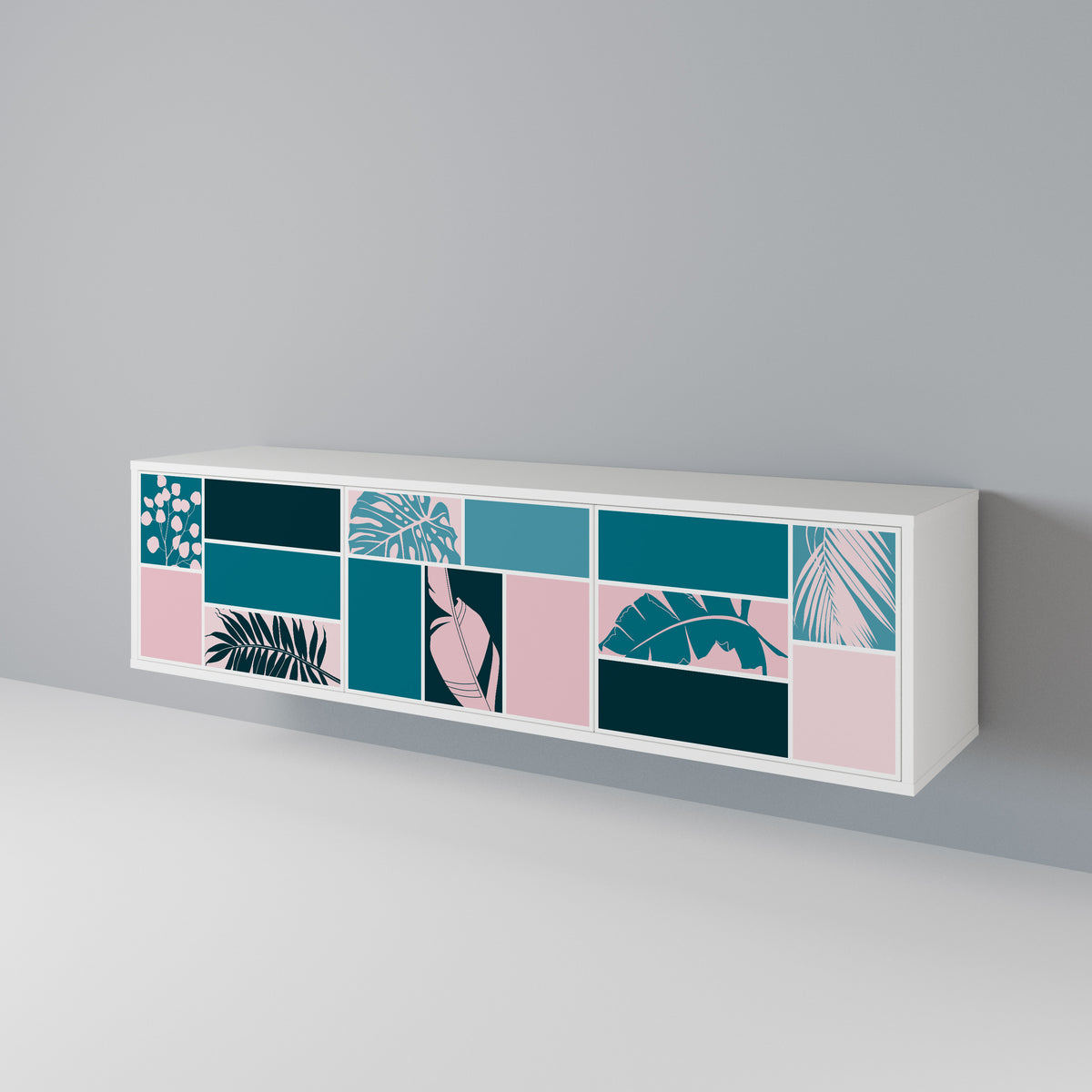 COMBINATION OF SHAPES 3-Door TV Cabinet