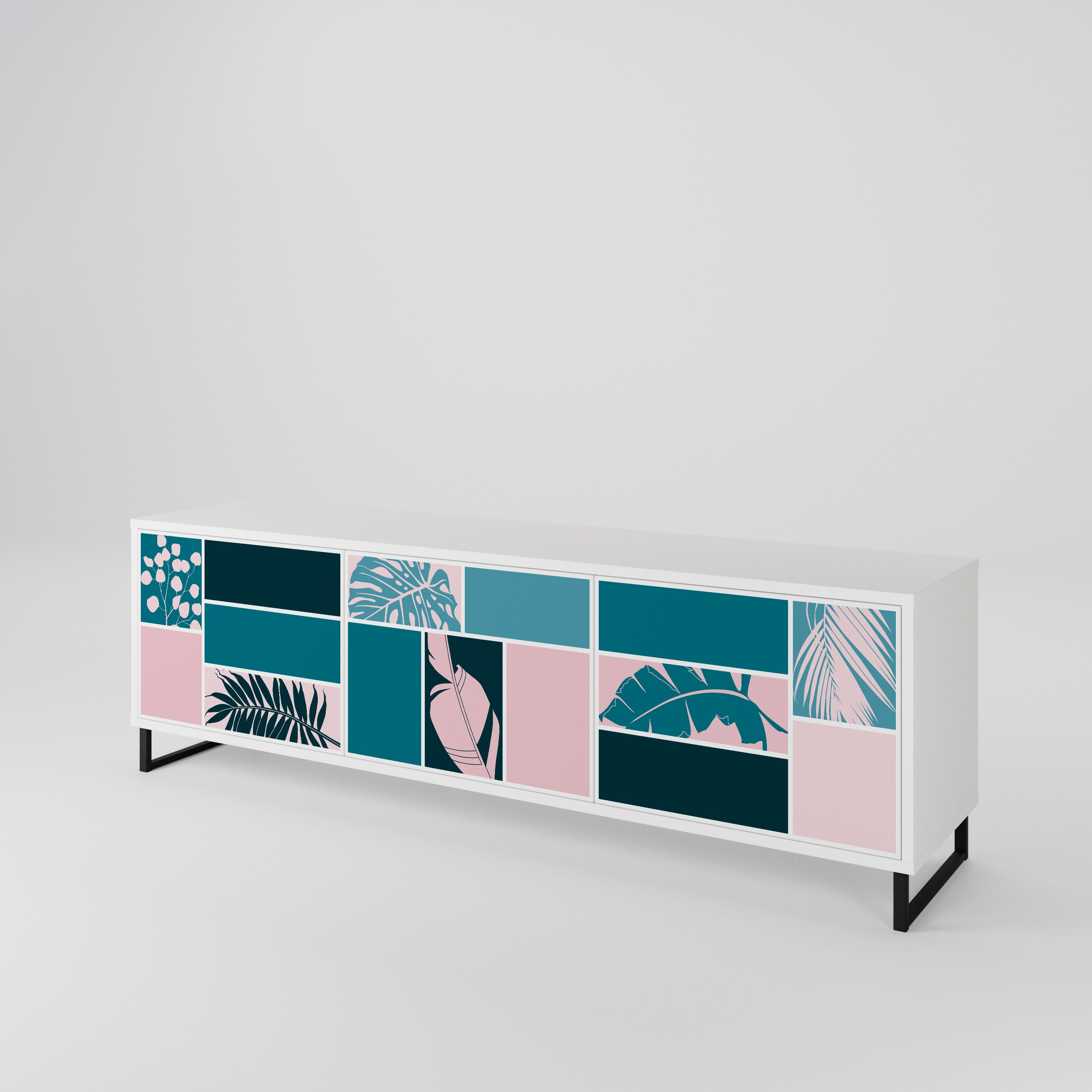 COMBINATION OF SHAPES 3-Door TV Cabinet