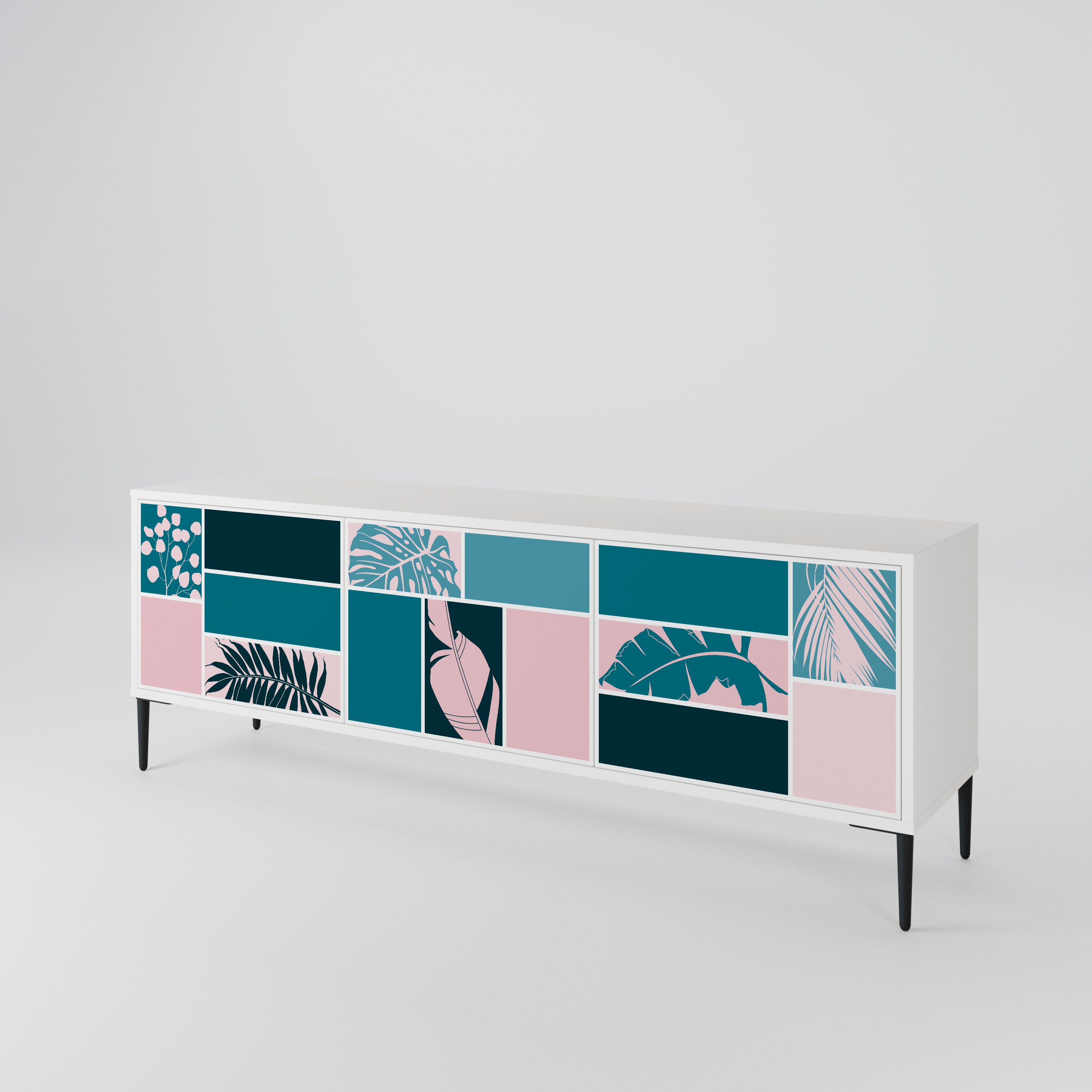 COMBINATION OF SHAPES 3-Door TV Cabinet
