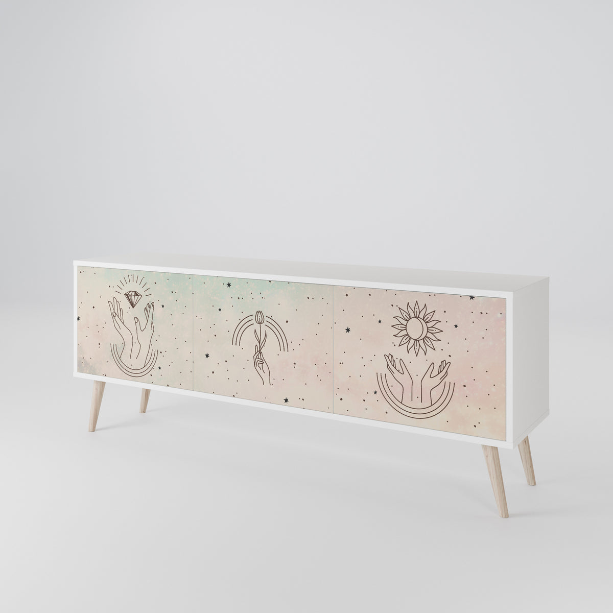 DELICATE BEAUTY Έπιπλο τηλεόρασης 3-θυρών