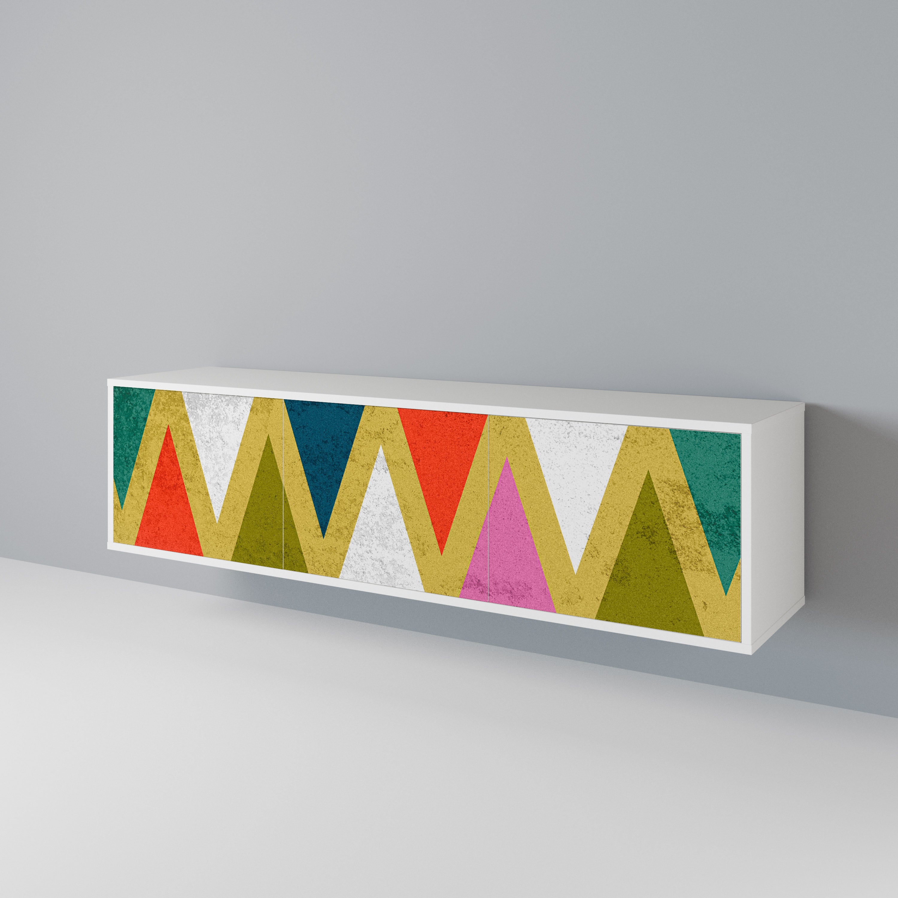 COLORFUL TRIANGLES Έπιπλο τηλεόρασης 3-θυρών