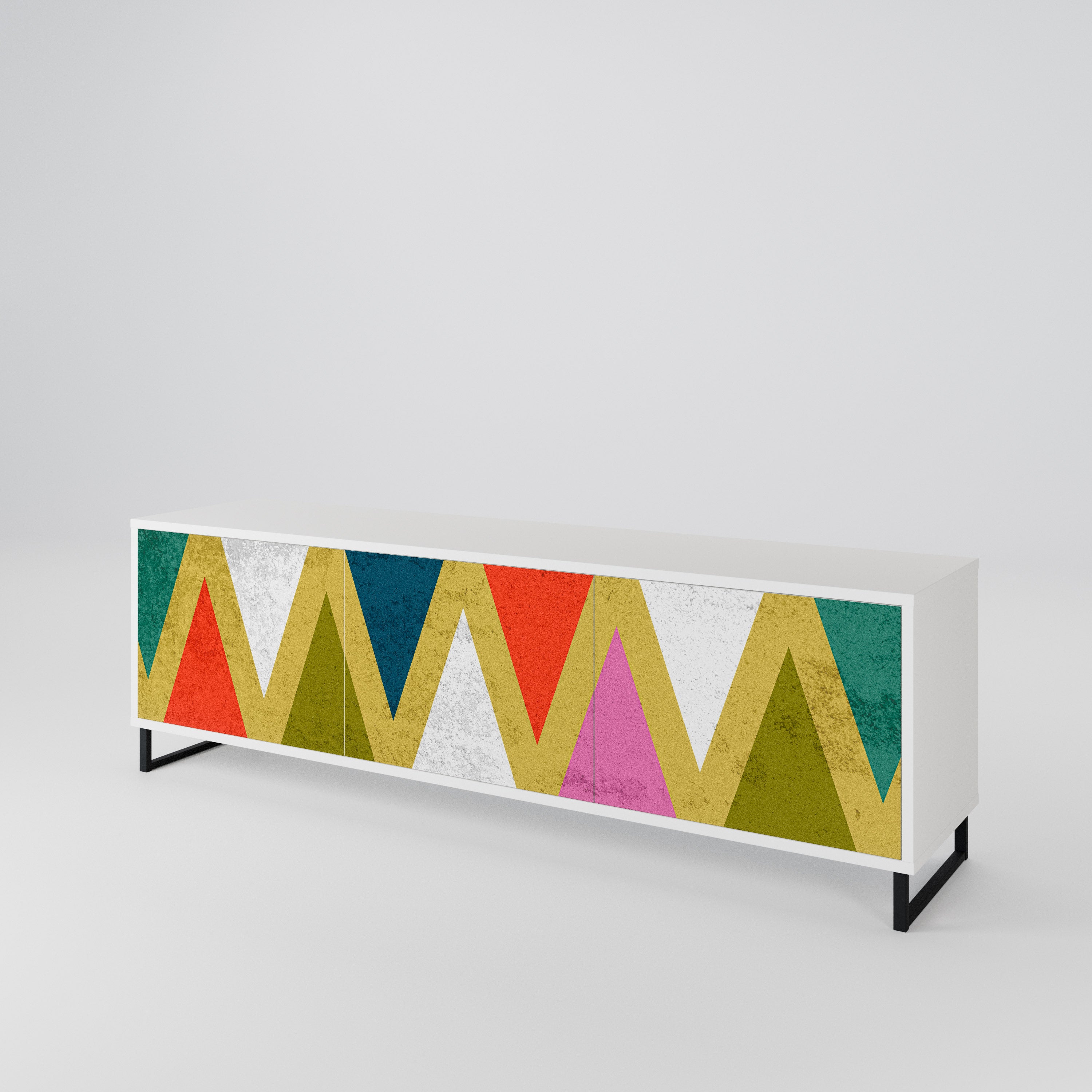 COLORFUL TRIANGLES Έπιπλο τηλεόρασης 3-θυρών