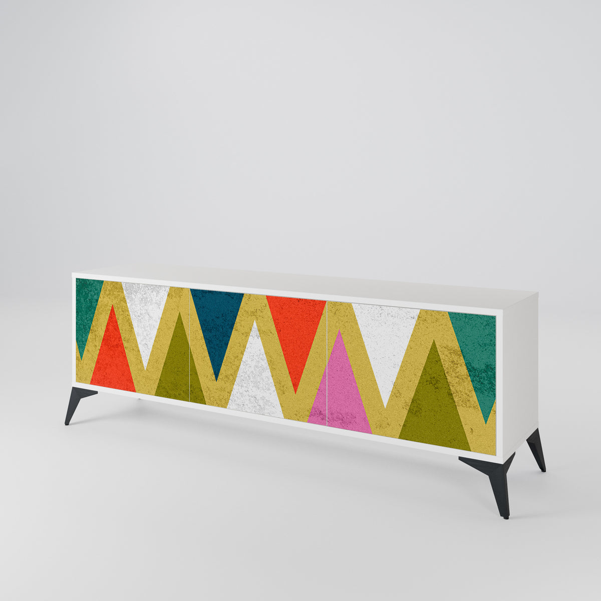 COLORFUL TRIANGLES Έπιπλο τηλεόρασης 3-θυρών