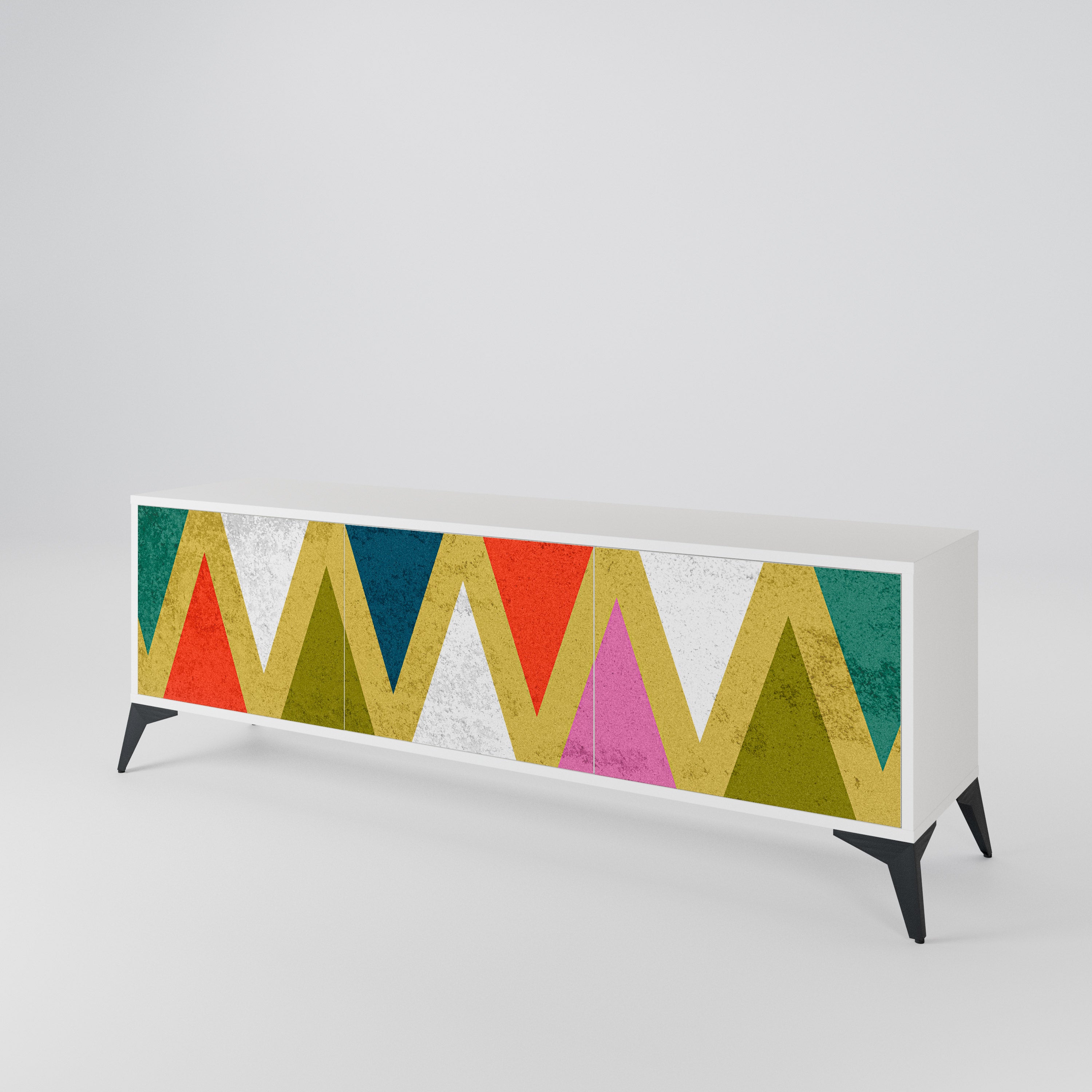 COLORFUL TRIANGLES Έπιπλο τηλεόρασης 3-θυρών