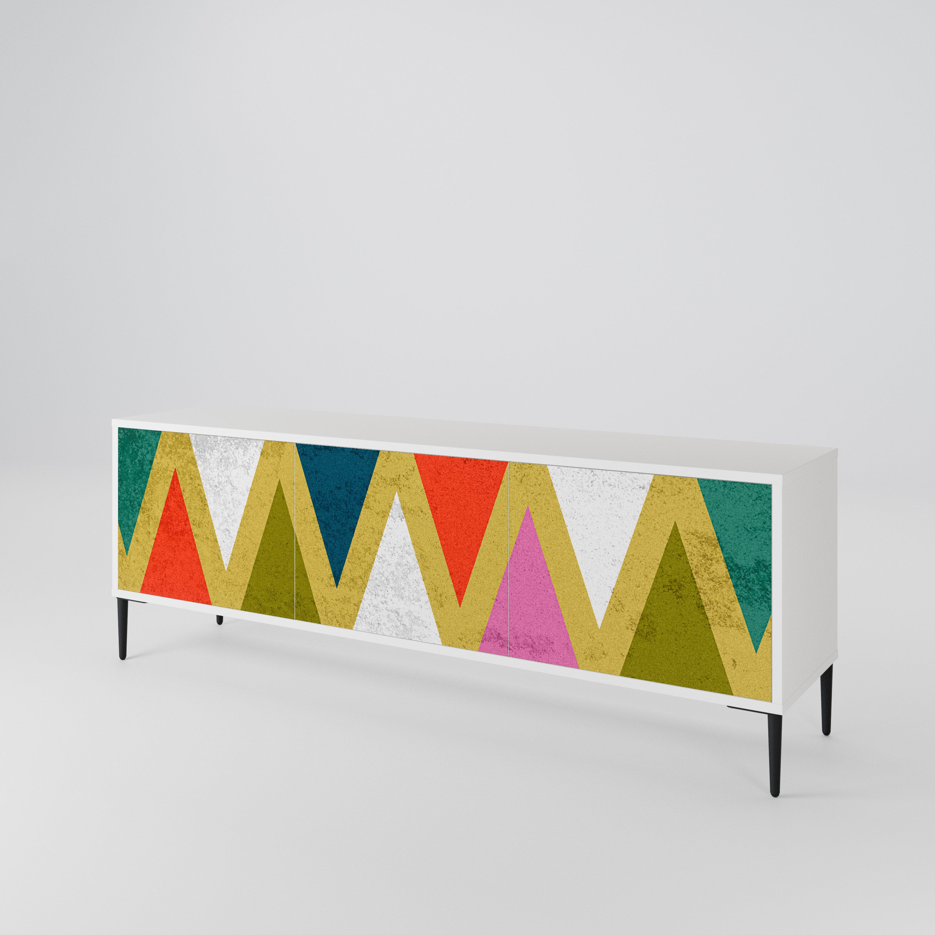 COLORFUL TRIANGLES Έπιπλο τηλεόρασης 3-θυρών