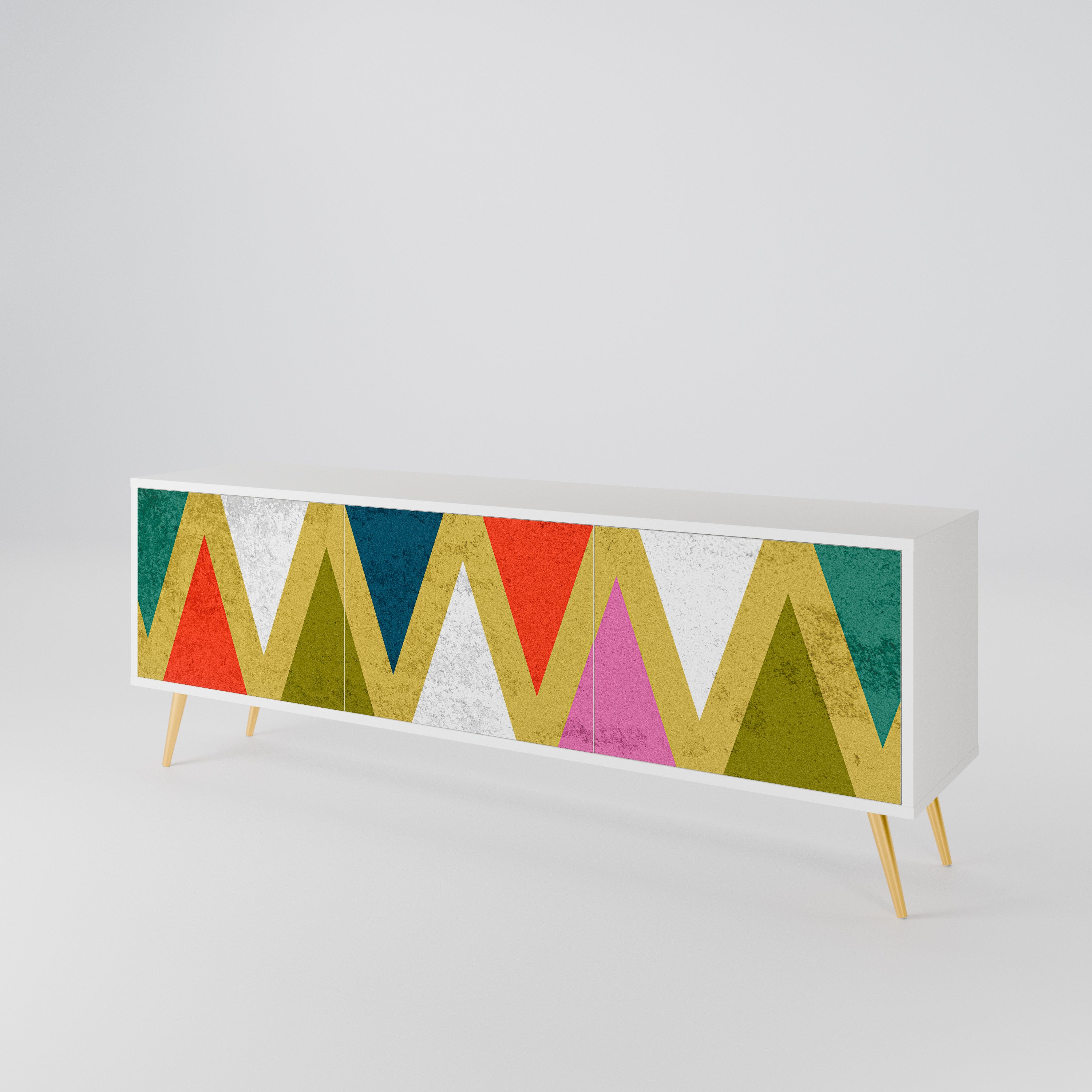 COLORFUL TRIANGLES Έπιπλο τηλεόρασης 3-θυρών