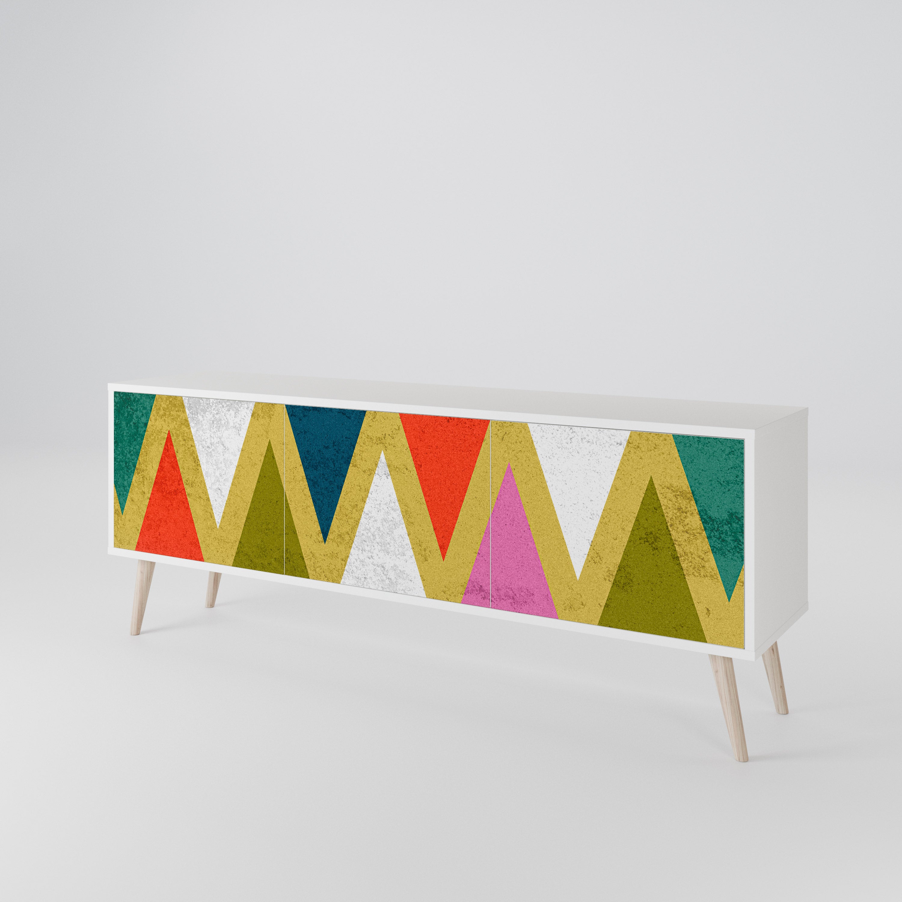 COLORFUL TRIANGLES Έπιπλο τηλεόρασης 3-θυρών