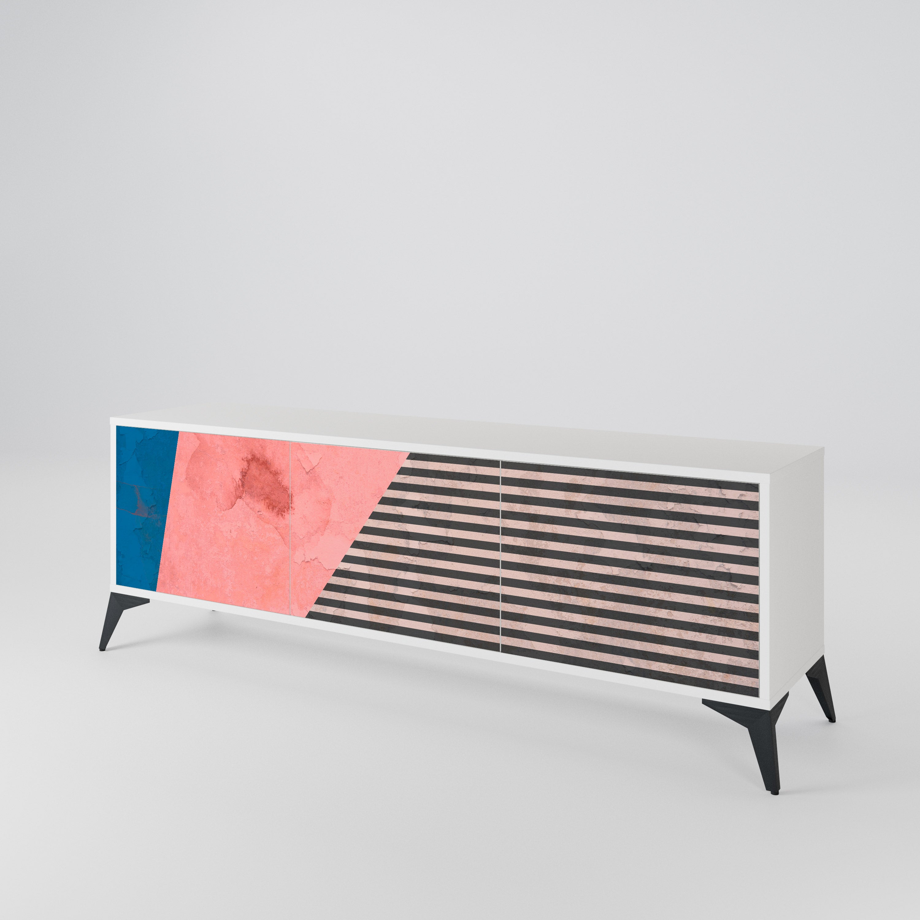 GLAMOROUS STRIPE Έπιπλο τηλεόρασης 3-θυρών