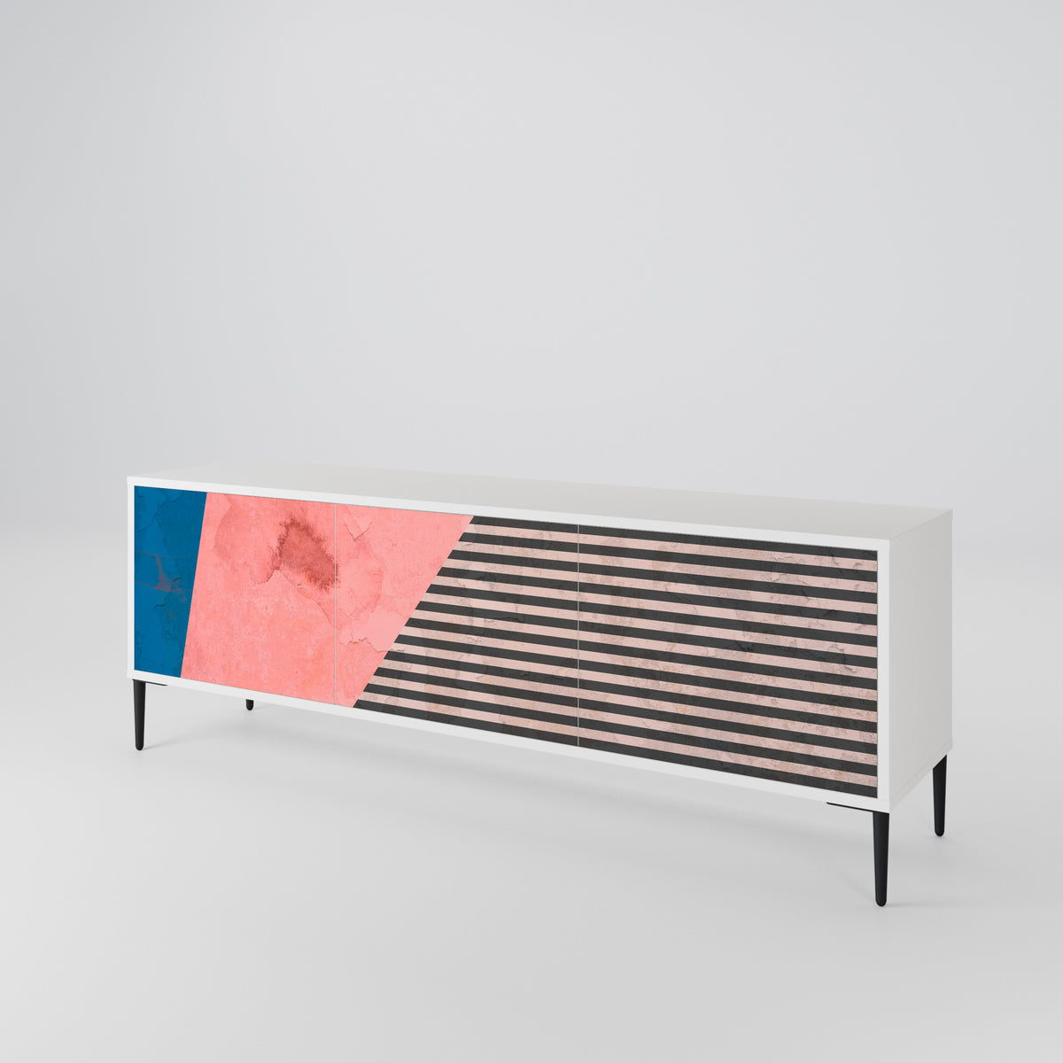 GLAMOROUS STRIPE Έπιπλο τηλεόρασης 3-θυρών
