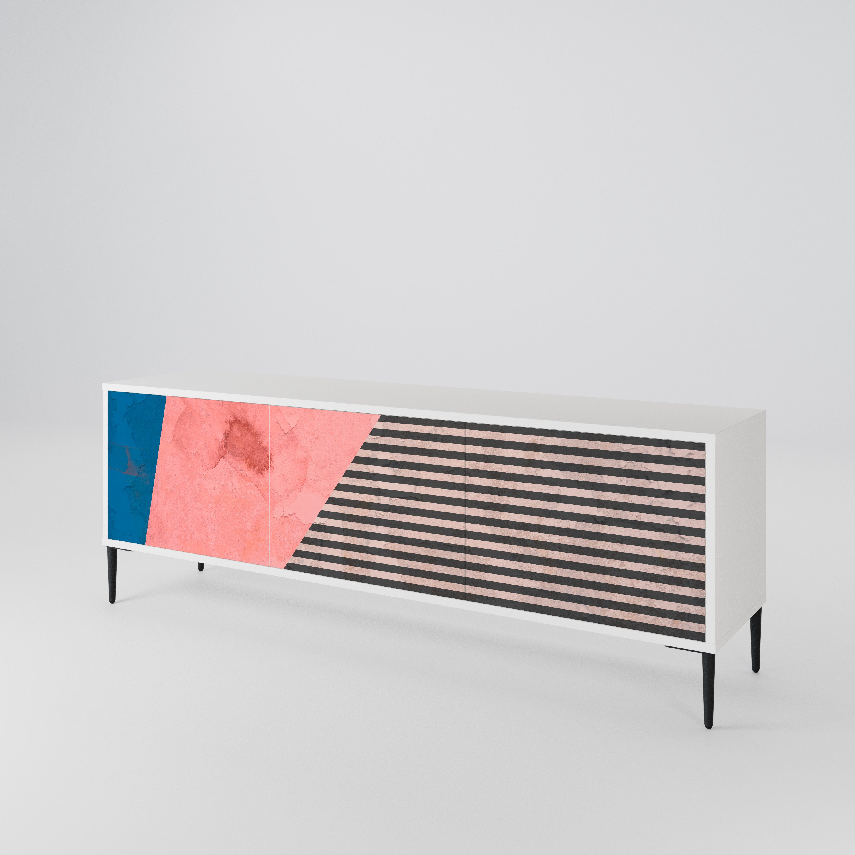 GLAMOROUS STRIPE Έπιπλο τηλεόρασης 3-θυρών
