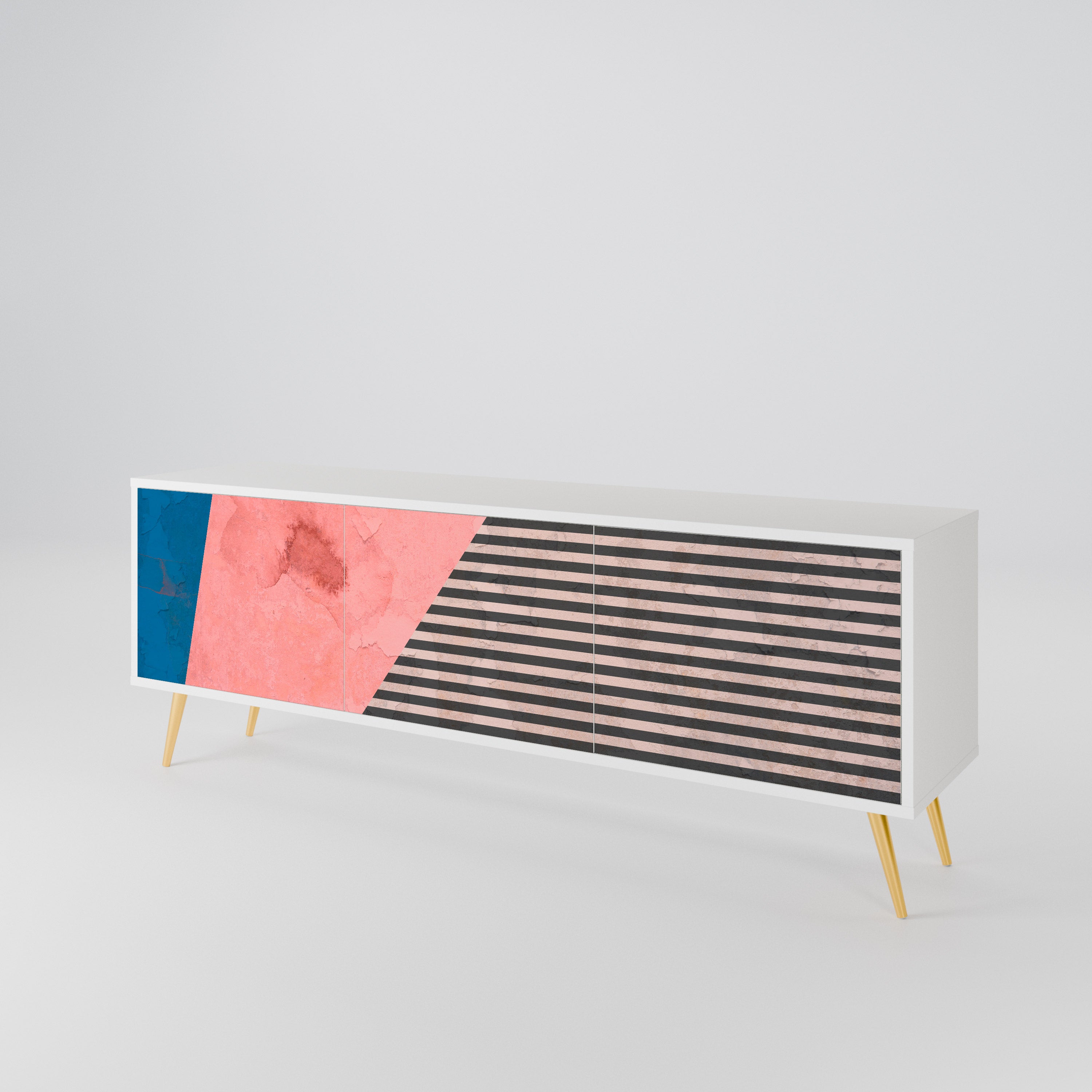 GLAMOROUS STRIPE Έπιπλο τηλεόρασης 3-θυρών