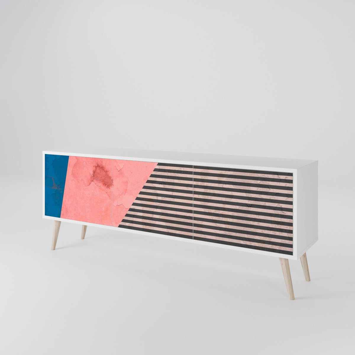 GLAMOROUS STRIPE Έπιπλο τηλεόρασης 3-θυρών