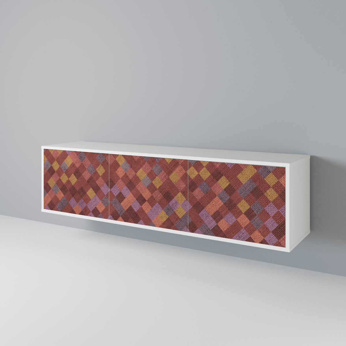 PAINTED SQUARES Έπιπλο τηλεόρασης 3-θυρών