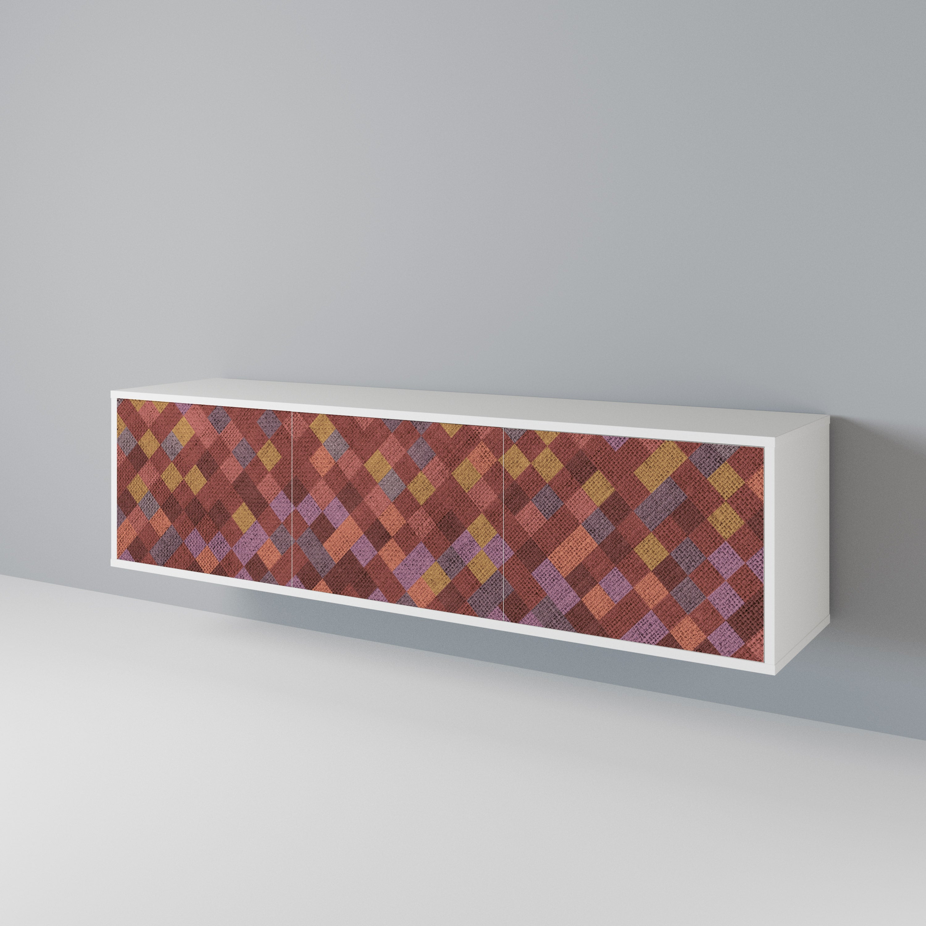 PAINTED SQUARES Έπιπλο τηλεόρασης 3-θυρών