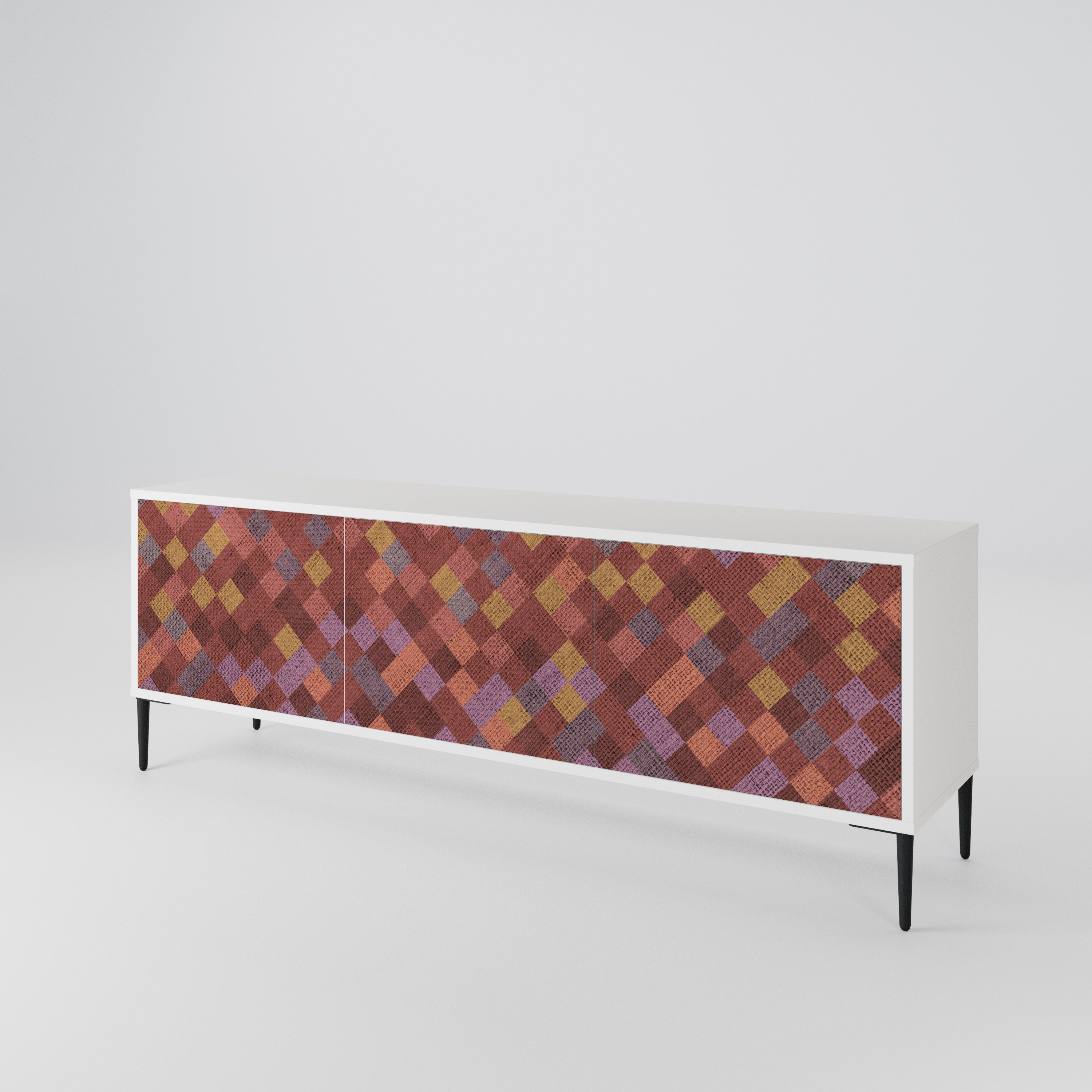 PAINTED SQUARES Έπιπλο τηλεόρασης 3-θυρών