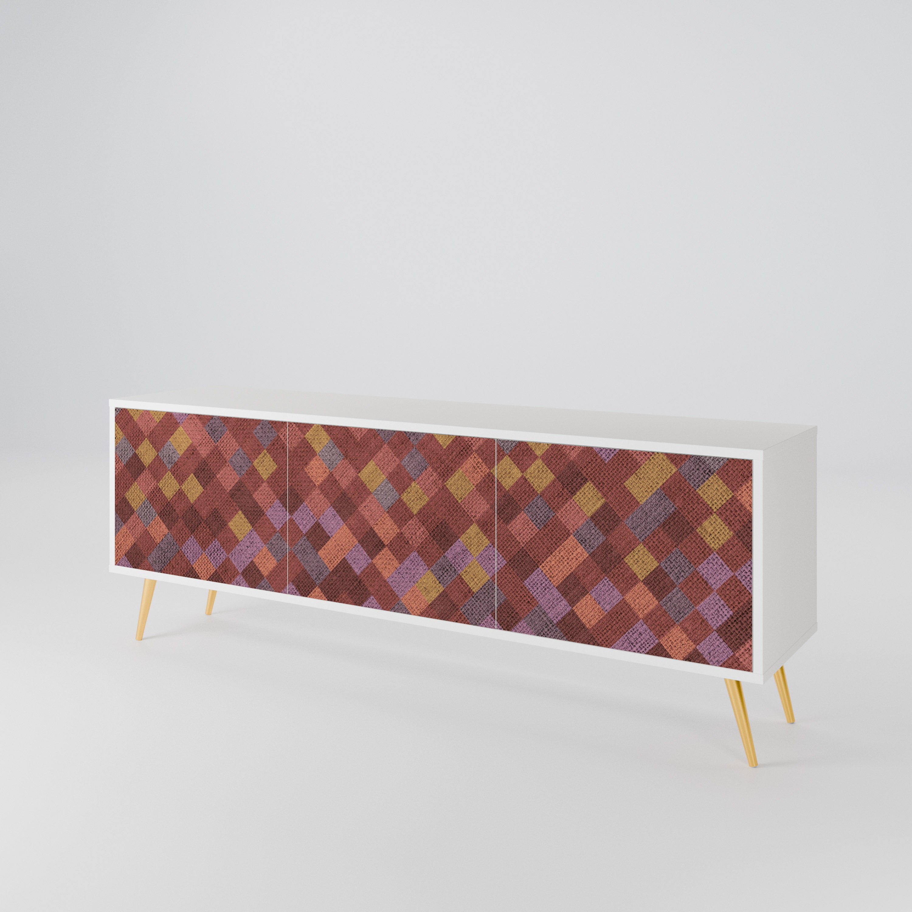 PAINTED SQUARES Έπιπλο τηλεόρασης 3-θυρών