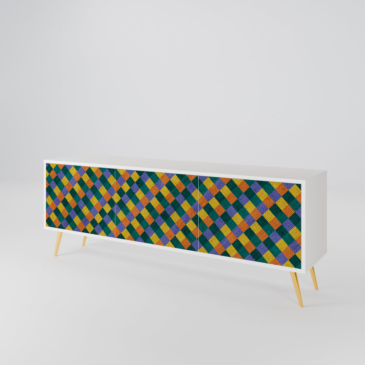 PAINTED SQUARES MIX Έπιπλο τηλεόρασης 3-θυρών