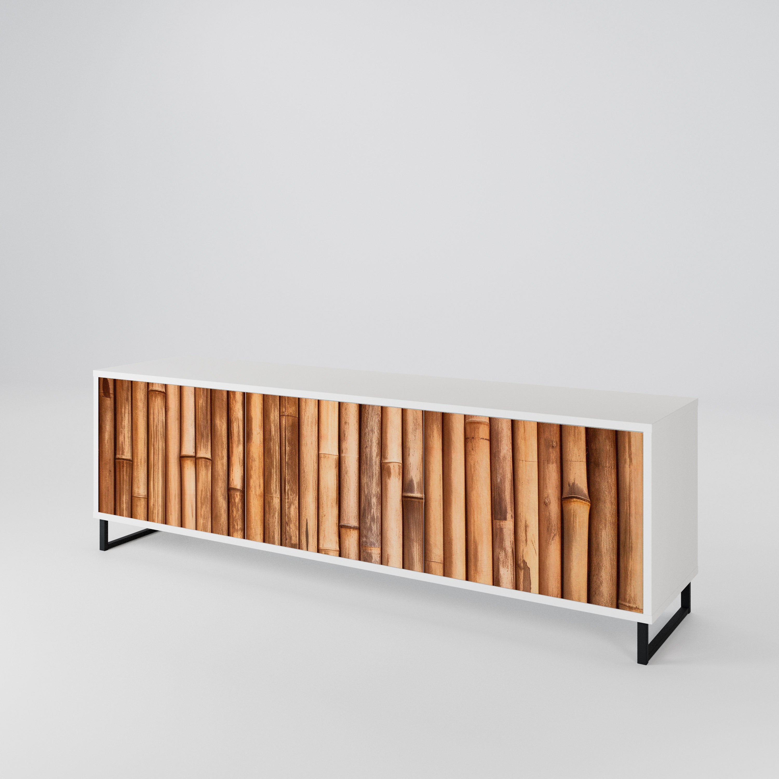 NATURAL WOOD Έπιπλο τηλεόρασης 3-θυρών