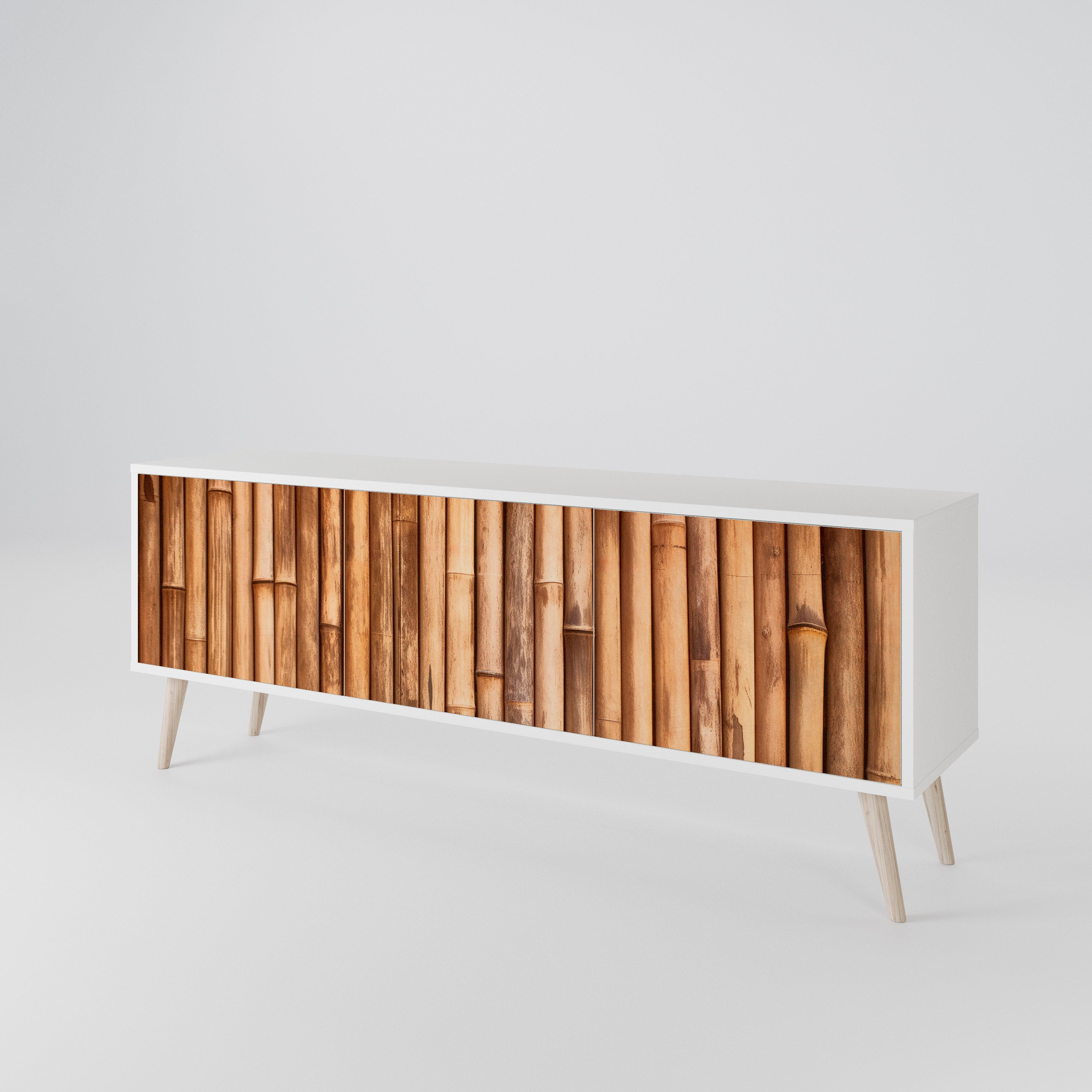 NATURAL WOOD Έπιπλο τηλεόρασης 3-θυρών