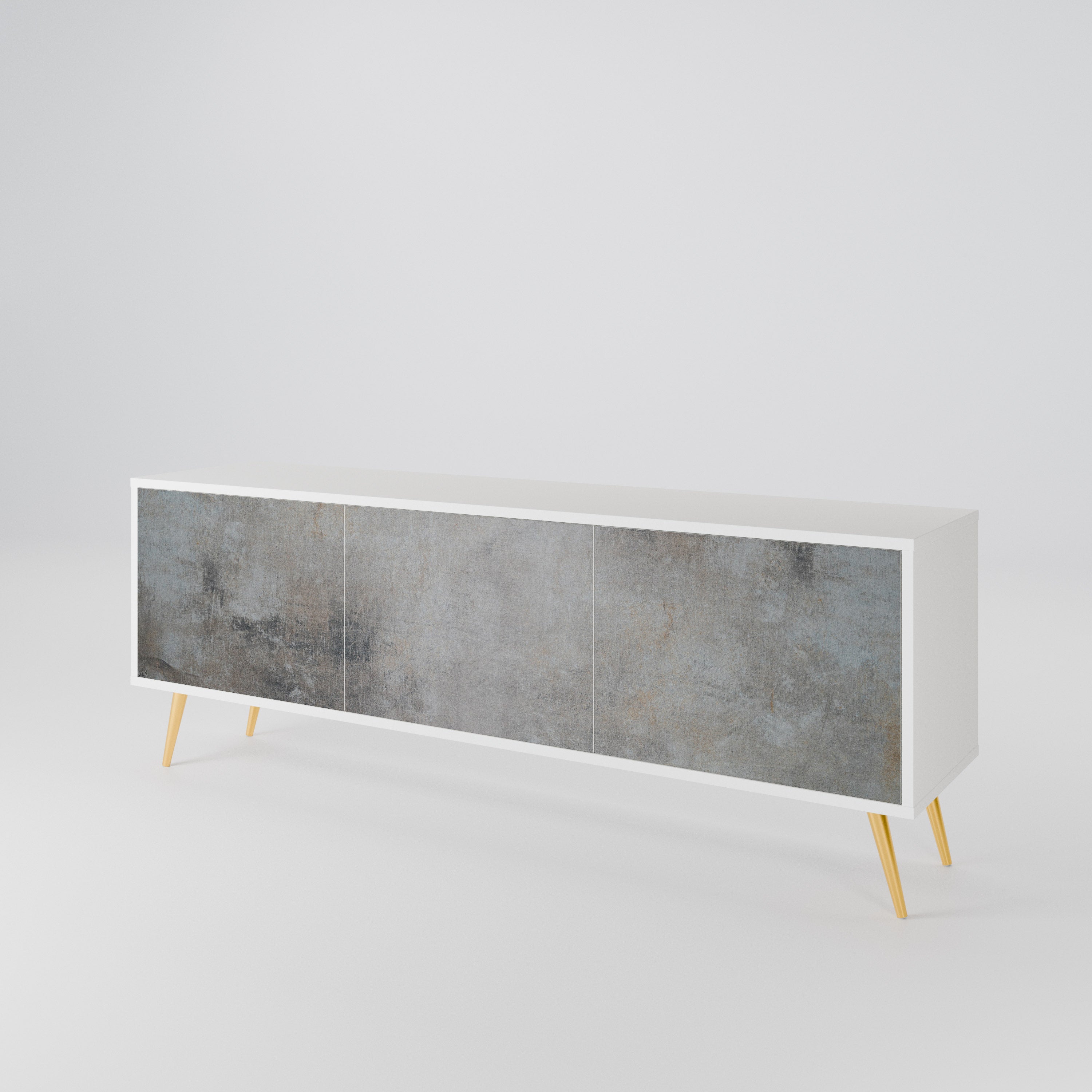 CONCRETE WALL Έπιπλο τηλεόρασης 3-θυρών