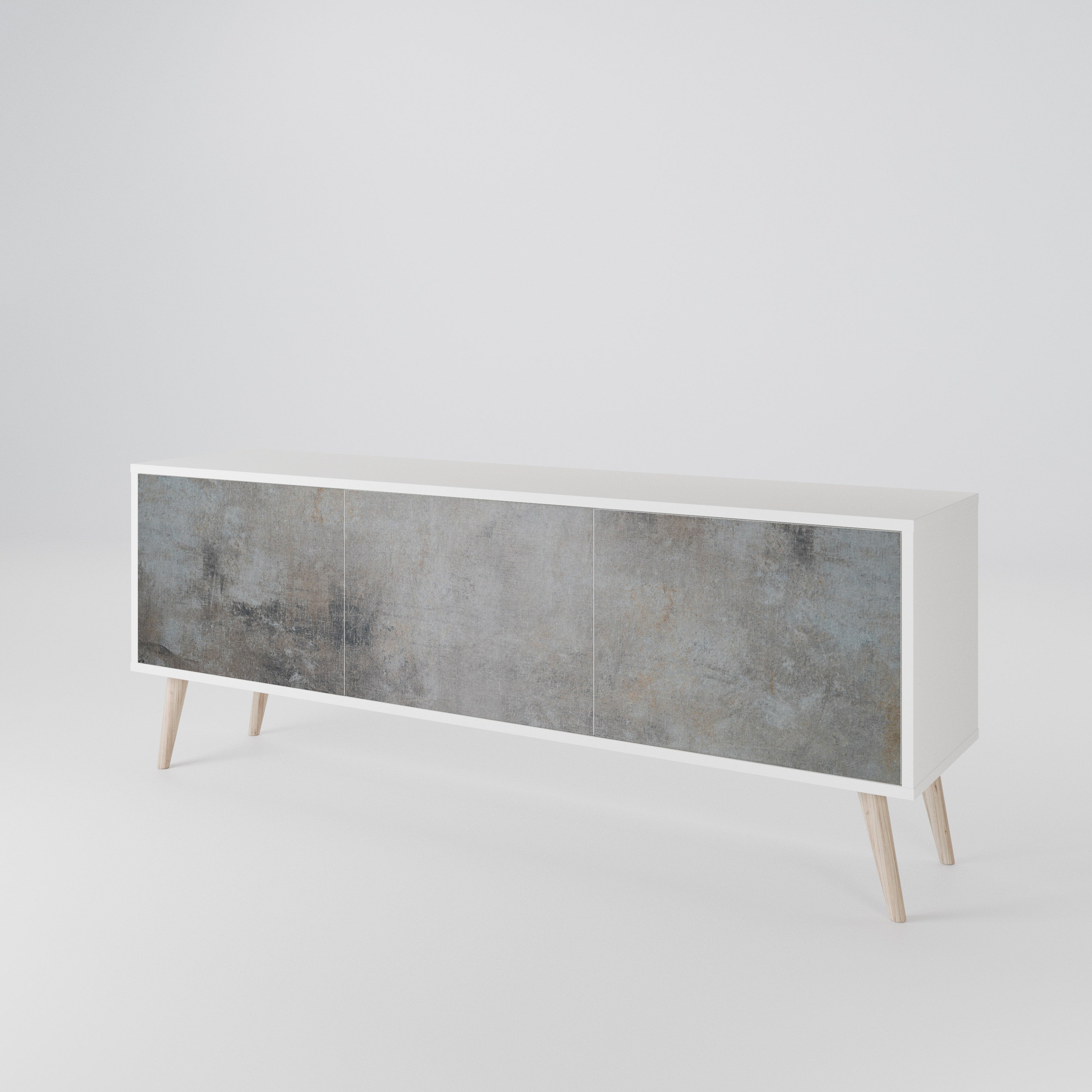 CONCRETE WALL Έπιπλο τηλεόρασης 3-θυρών