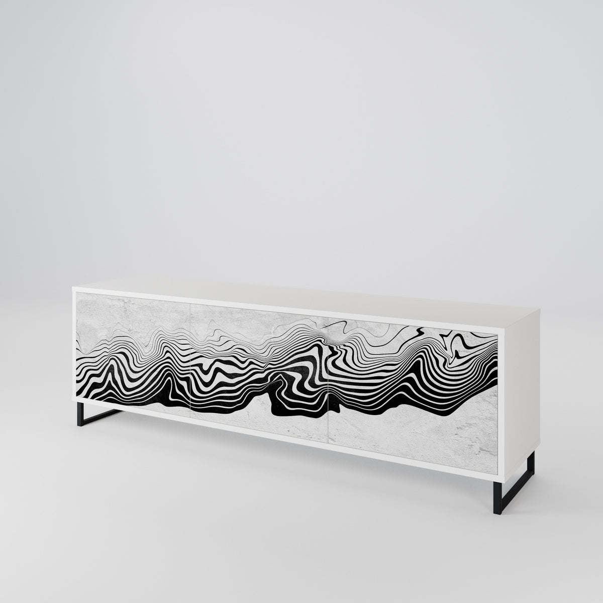 MONOCHROME MIRAGE Έπιπλο τηλεόρασης 3-θυρών